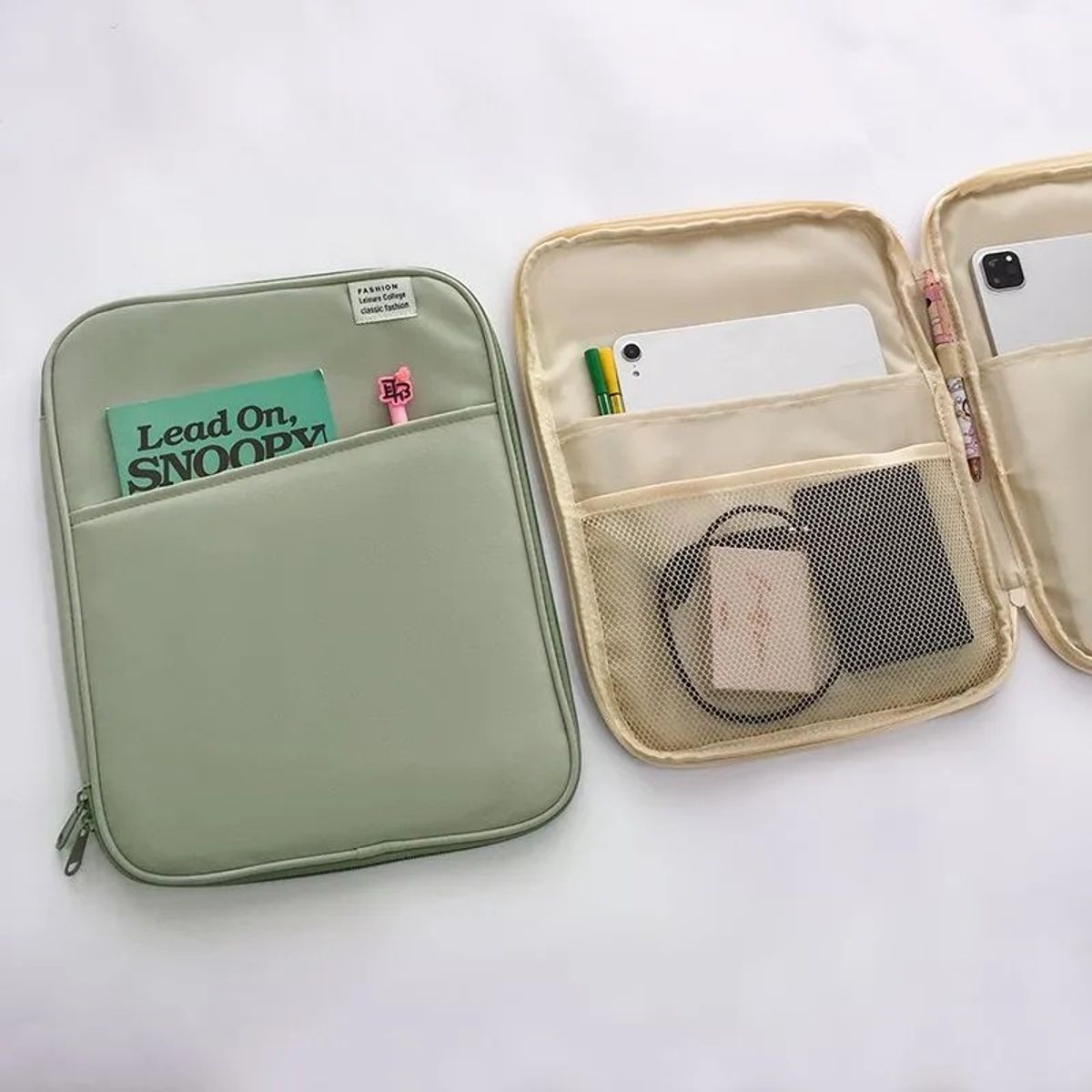 GENERICO - Funda Organizadora para Tablet / Ipad y Accesorios 11 pulgadas - VERDE