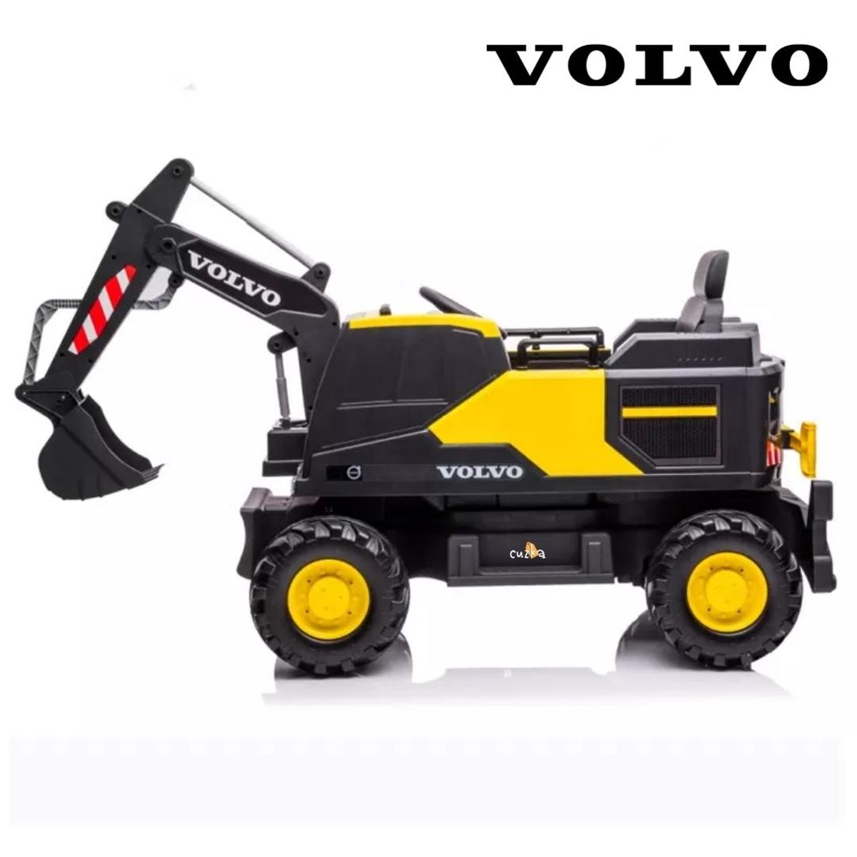 VOLVO - Carro a Batería para Niños «EXCAVADORA» Yellow Licenced 24 VLT MP4