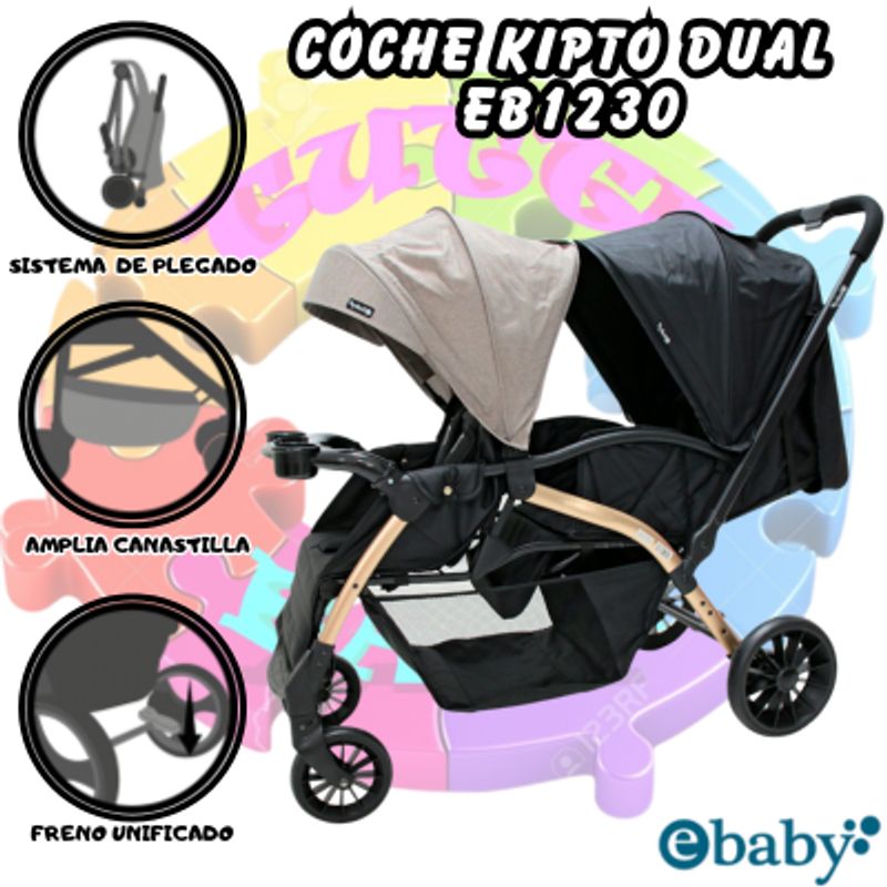 EBABY - COCHE MELLICERO KIPTO DUAL-BEIGE