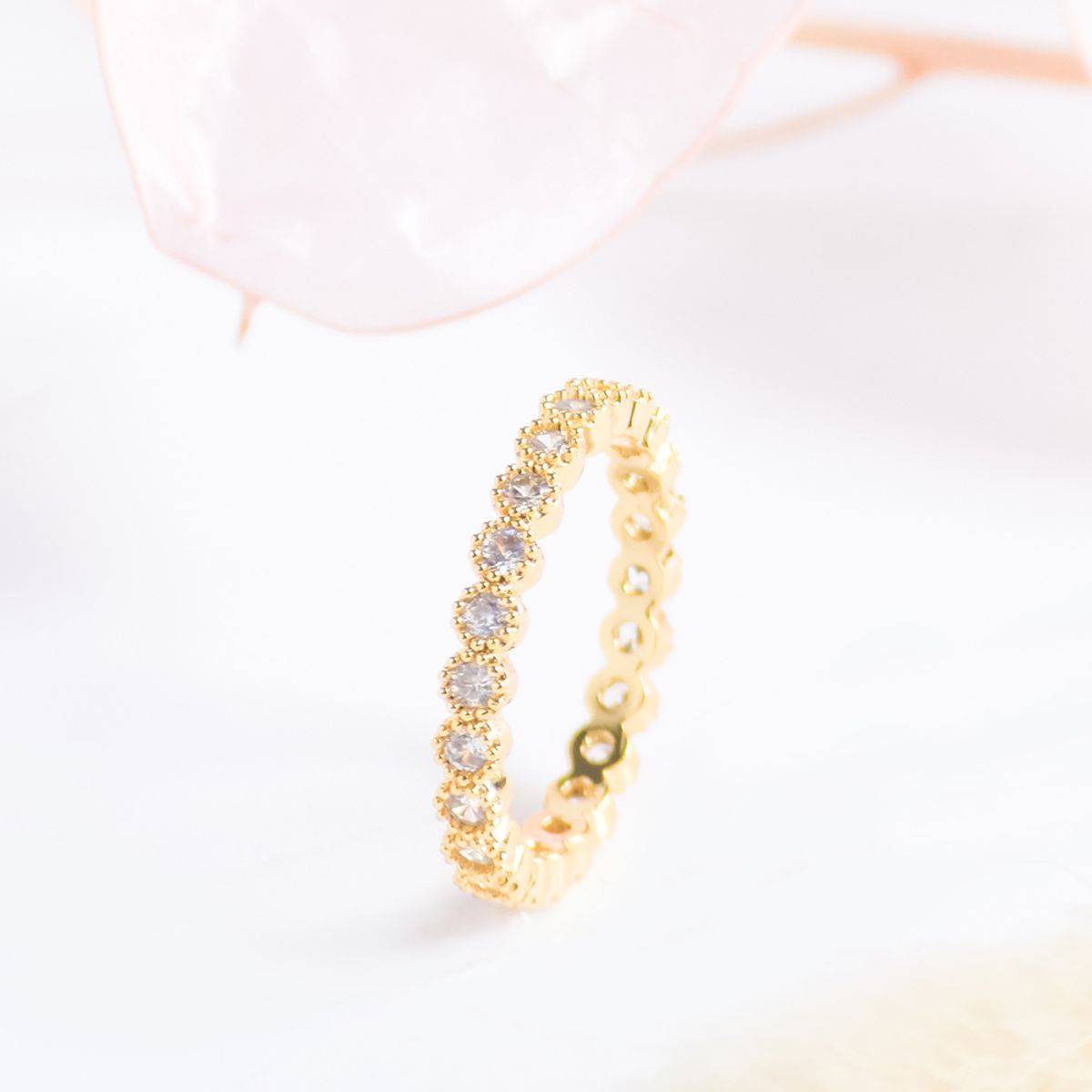 CLEO JOYAS & ACCESORIOS - Anillo Diamond Churumbela Baño de Oro