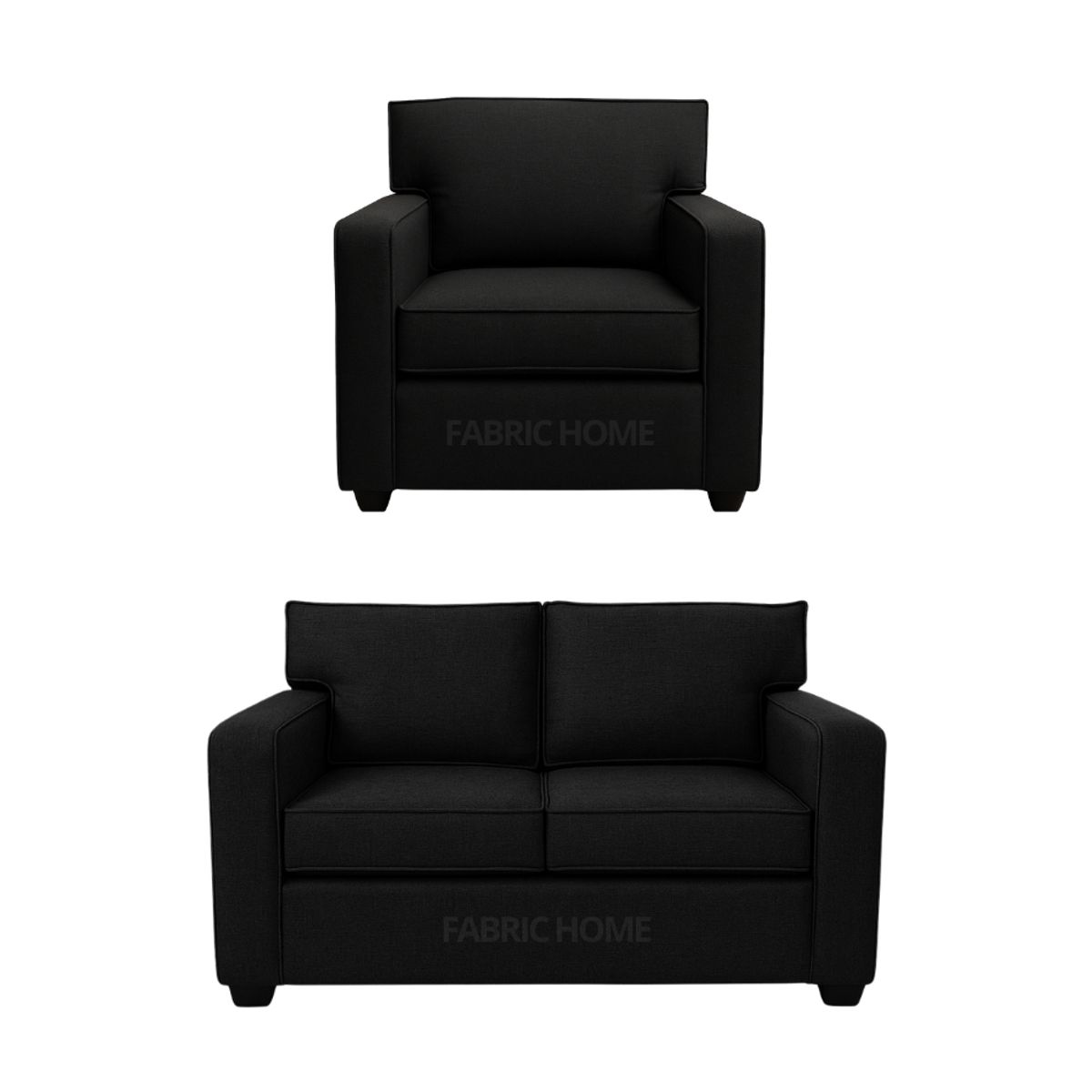 GENERICO - Juego de Sala Reims 2-1 - Negro