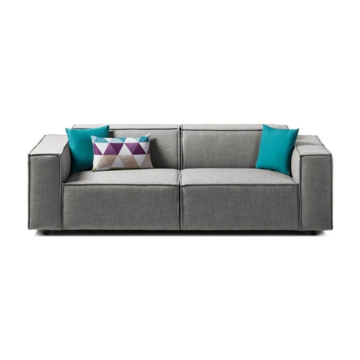 GENERICO - Juego de Sala Vitoriano 2-1 - Gris Claro