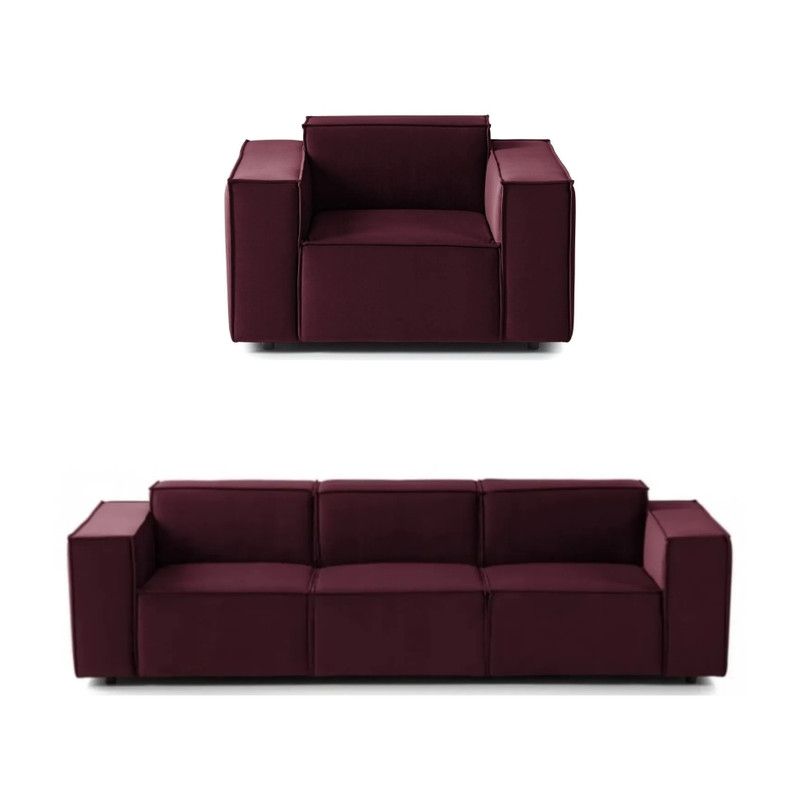 GENERICO - Juego de Sala Vitoriano 3-1 - Vino