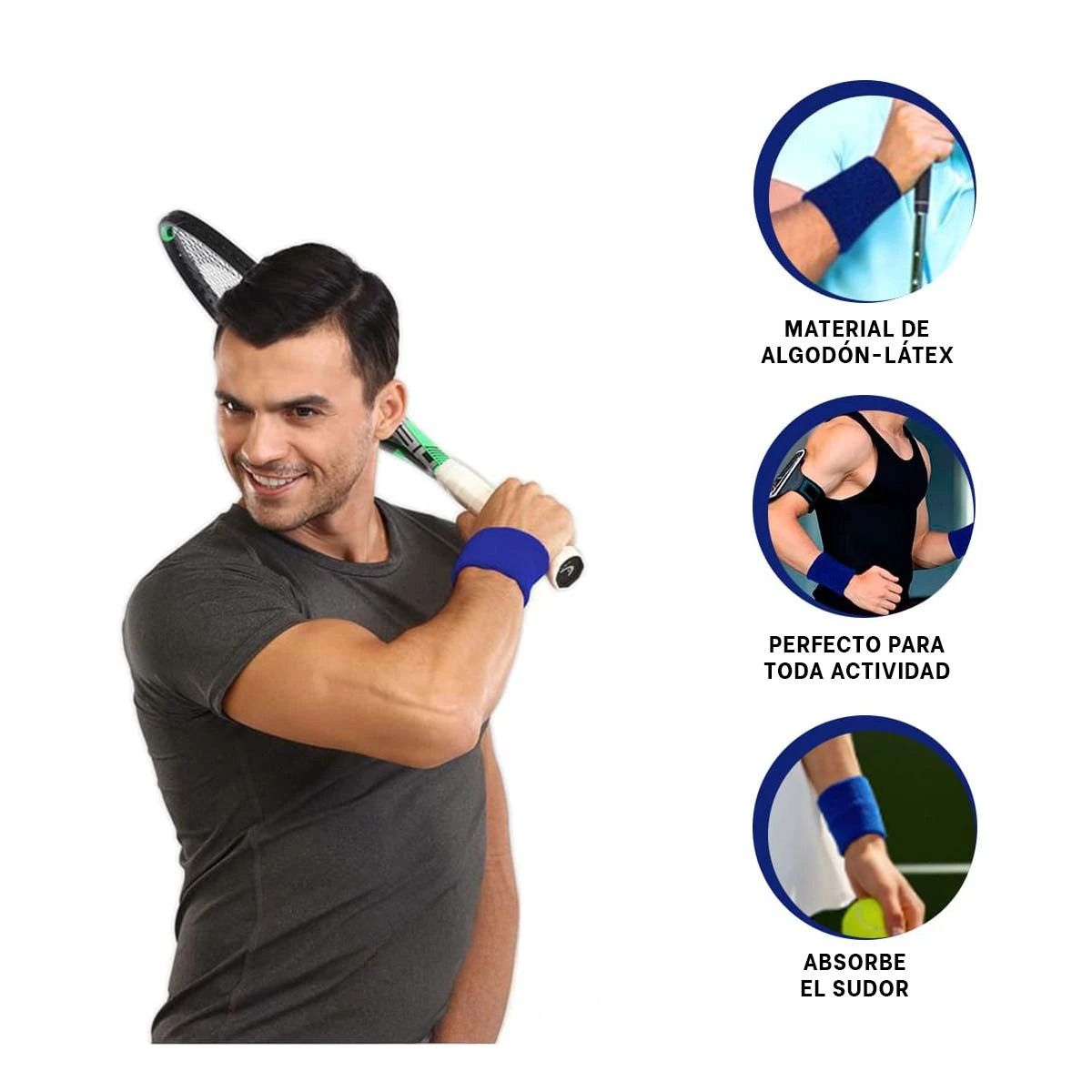 GENERICO - Pack6 Bandas Protectoras de Muñecas en Color Azul