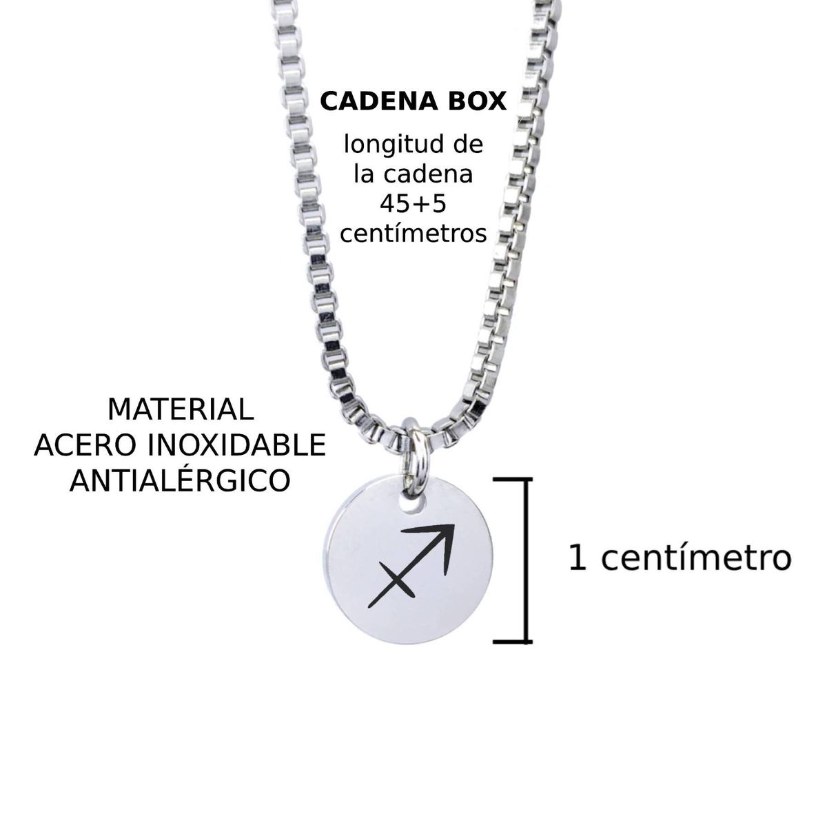 GENERICO - Collar Signo Sagitario Plateado