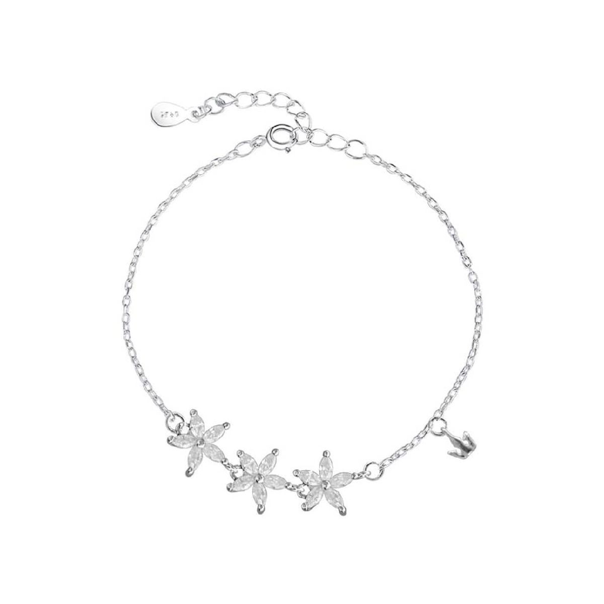 CLEO JOYAS & ACCESORIOS - Pulsera Three Estrellas Plata