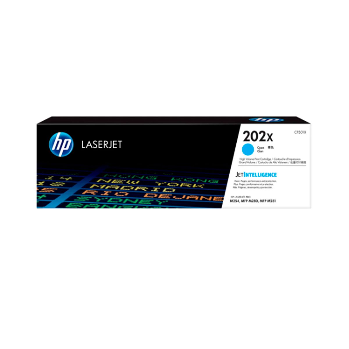 HP - TONER HP 202X CIAN 2500 PAGINAS PARA HP LASERJET PRO M254 PN CF501X