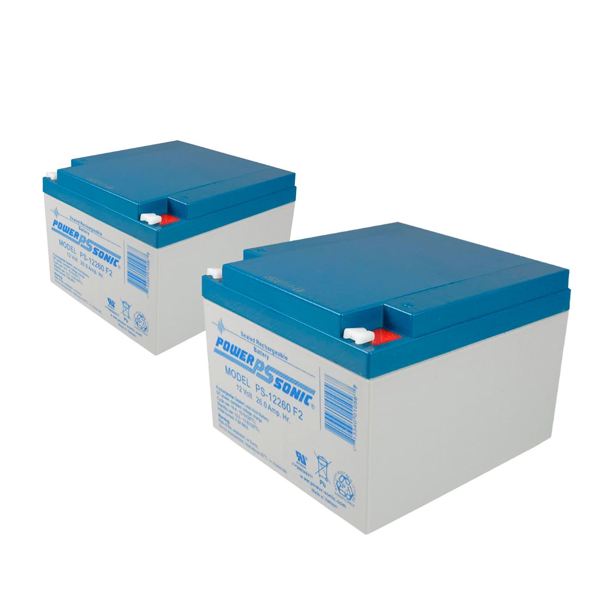 HONEYWELL - PAQUETE HONEYWELL DE 2 BATERÍAS 12V 26AH BLANCO PN BAT-12260-BP