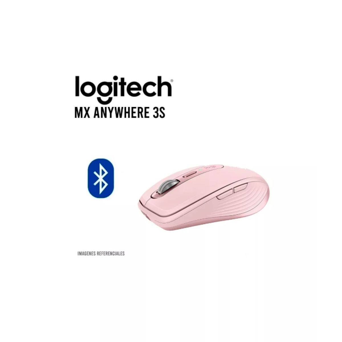 LOGITECH - Mouse Bluetooth LOGITECH MX ANYWHERE 3S 8K USB-C ROSE