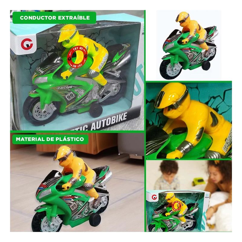 GENERICO - Pack6 Moto Portatil y Resistente en Verde Y+Regalo Agendita