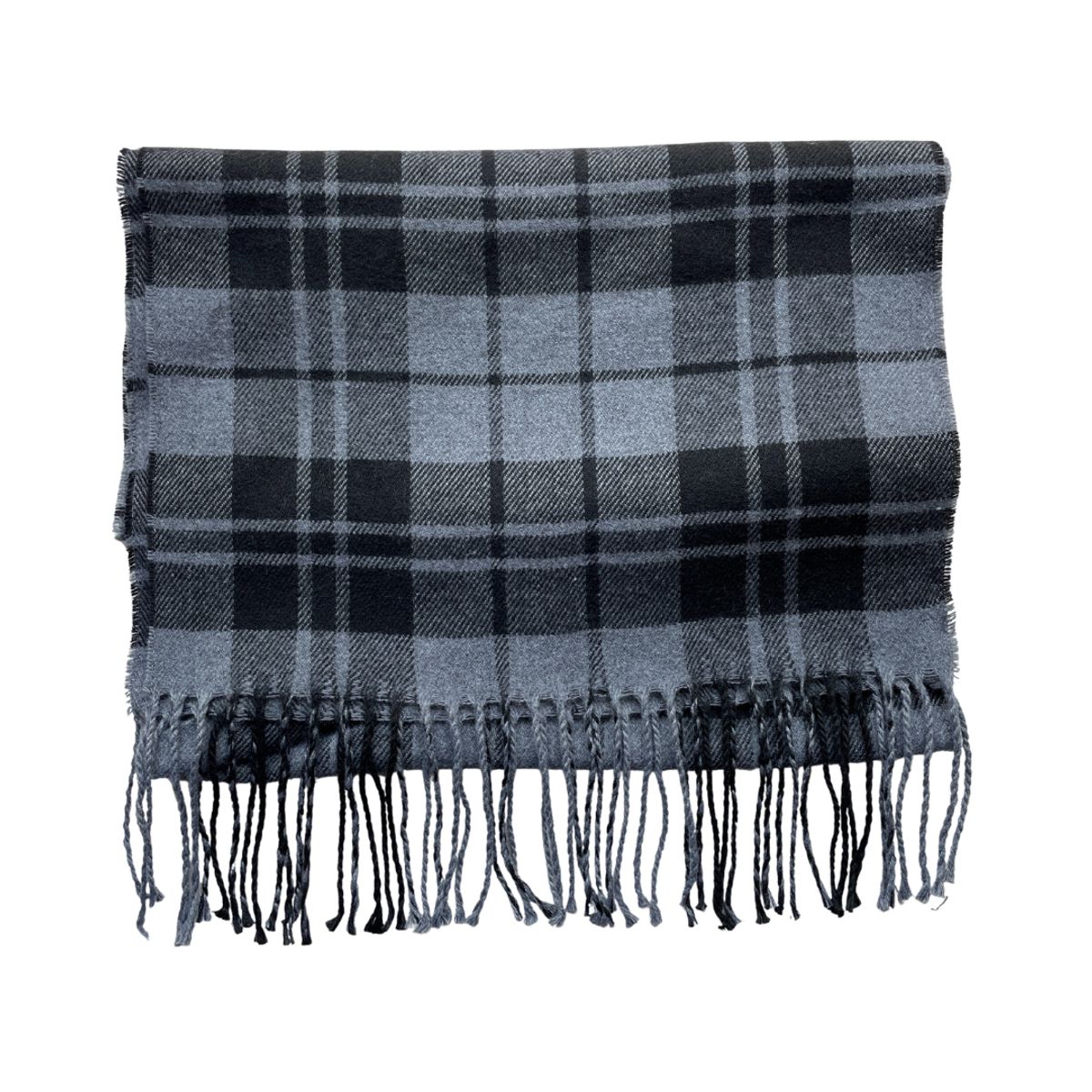 KAST PE - Bufanda Tommy  con diseño de cuadros para hombre - Tonos grises