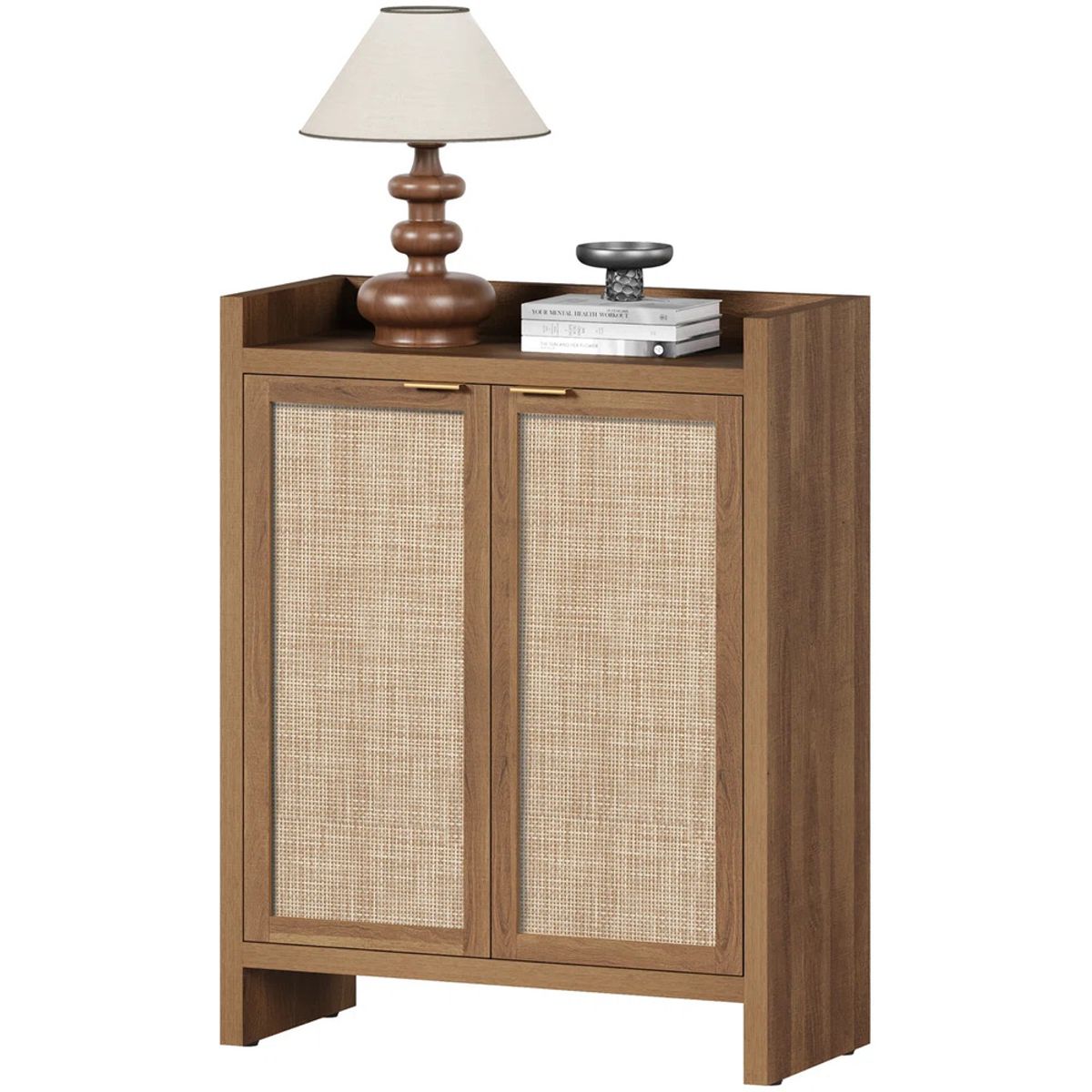 R&R MUEBLES - Zapatera Moderna Atou 2 Puertas Marrón R&R MUEBLES