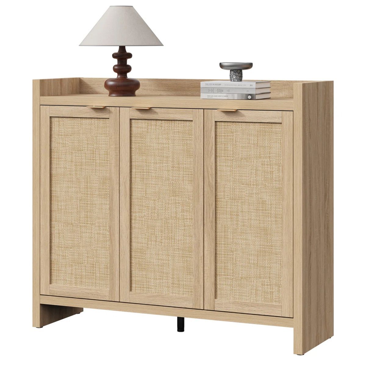 R&R MUEBLES - Zapatera Moderna Atou 3 Puertas Manzano R&R MUEBLES