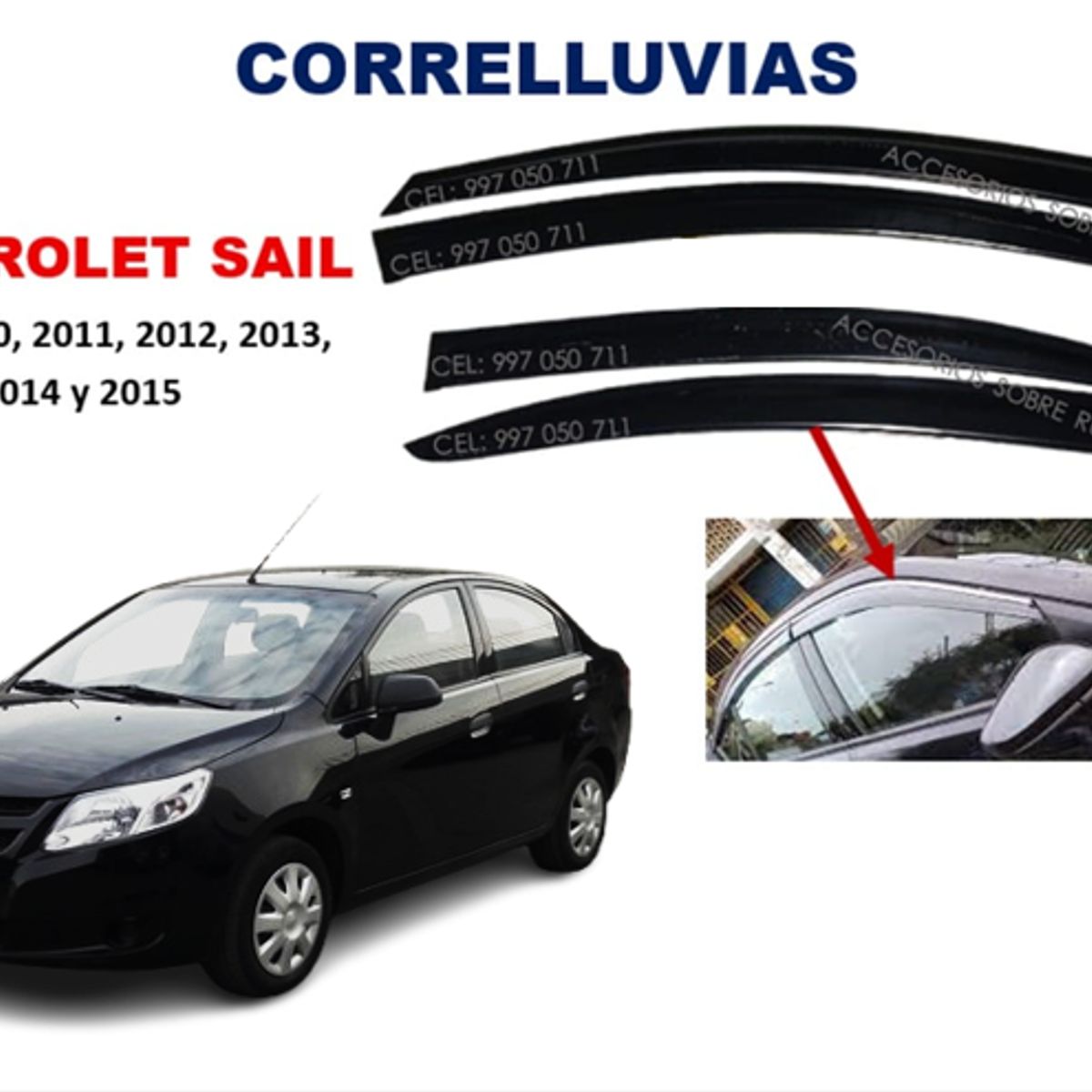 GENERICO - Correlluvias CHEVROLET SAIL año 2010 al 2015