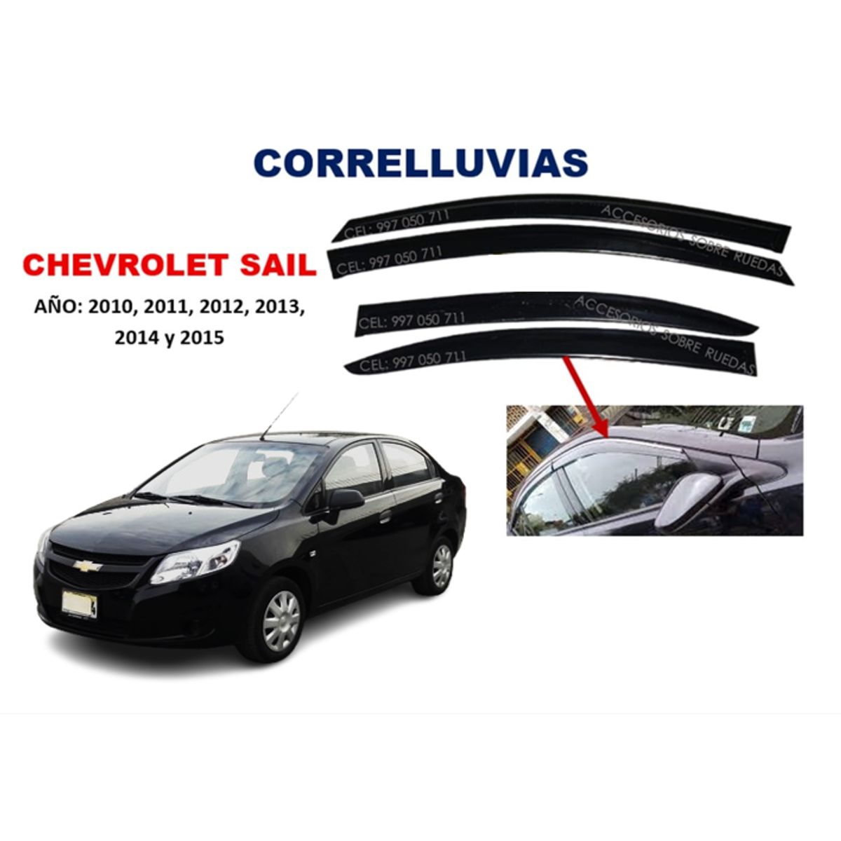 GENERICO - Correlluvias CHEVROLET SAIL año 2010 al 2015