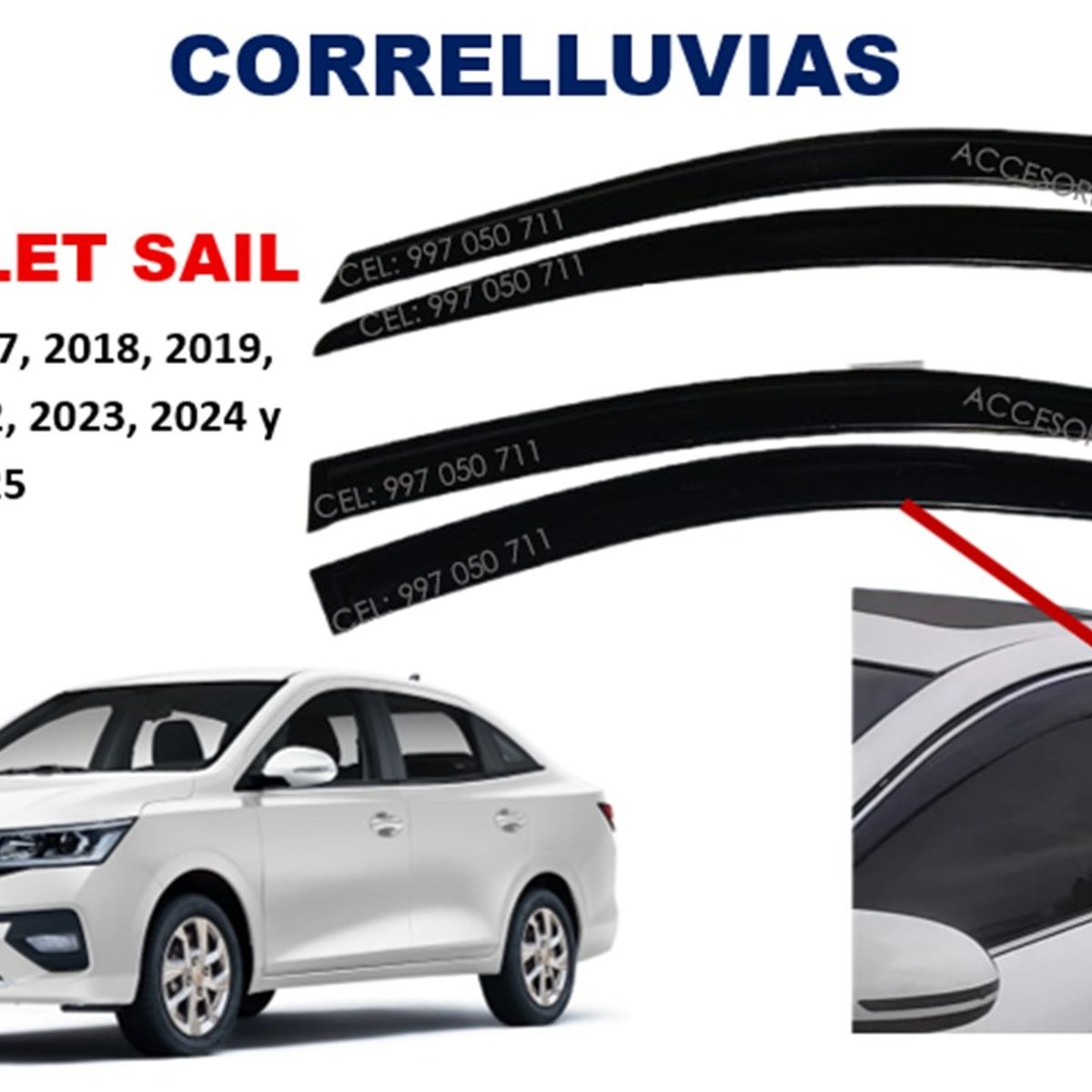 GENERICO - Correlluvias CHEVROLET SAIL año 2016 al 2025