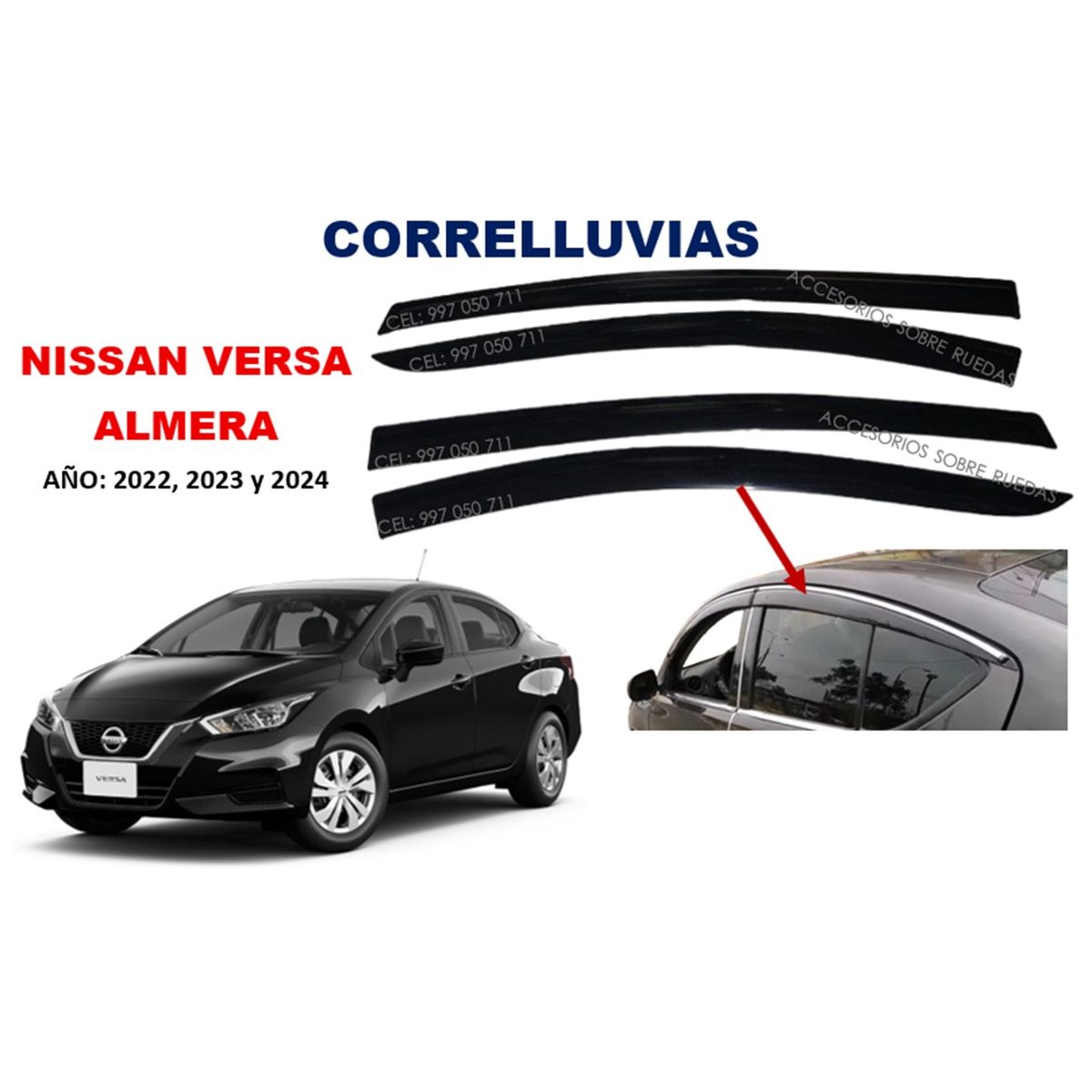 GENERICO - Correlluvias NISSAN VERSA - ALMERA año 2022 al 2024