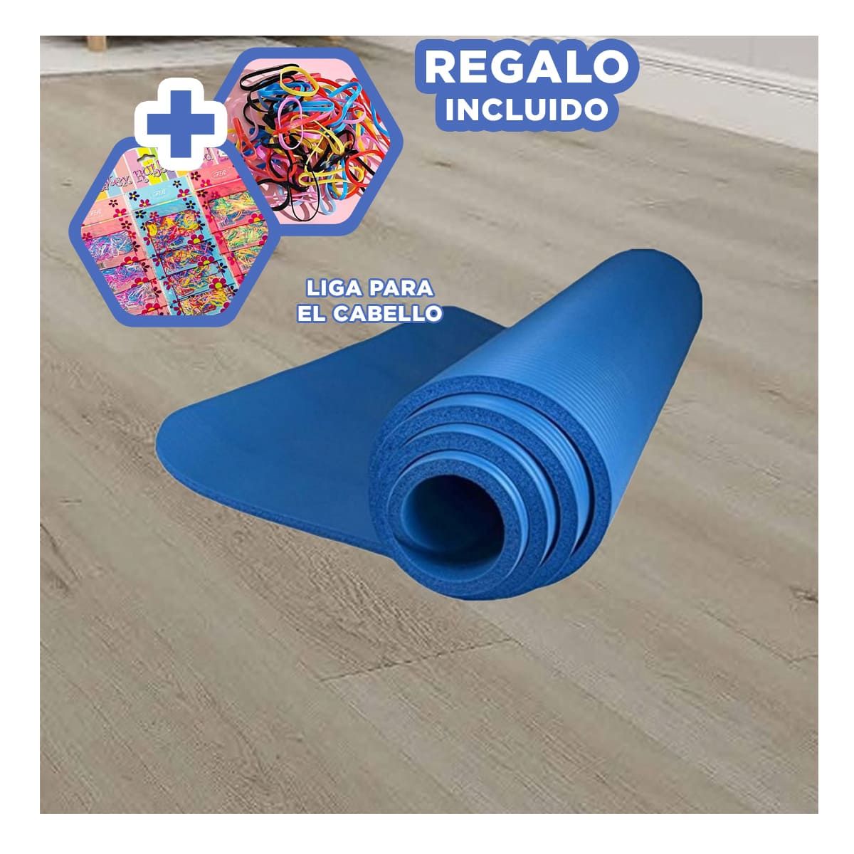 GENERICO - Cochoneta para Gimnasia en Azul Y+Ligas de Regalo