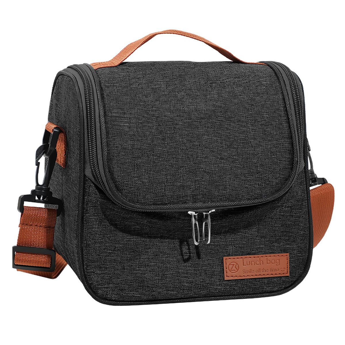 KELLER - Lonchera Térmica Impermeable con Correa Negro XW1