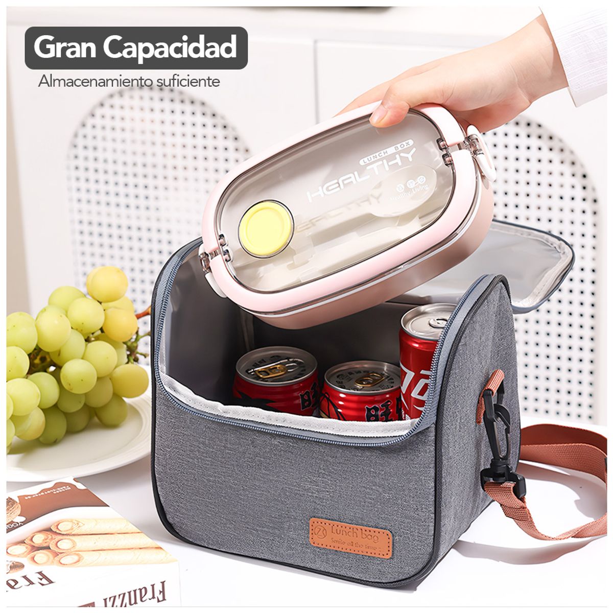 KELLER - Lonchera Térmica Impermeable con Correa Plomo XW1