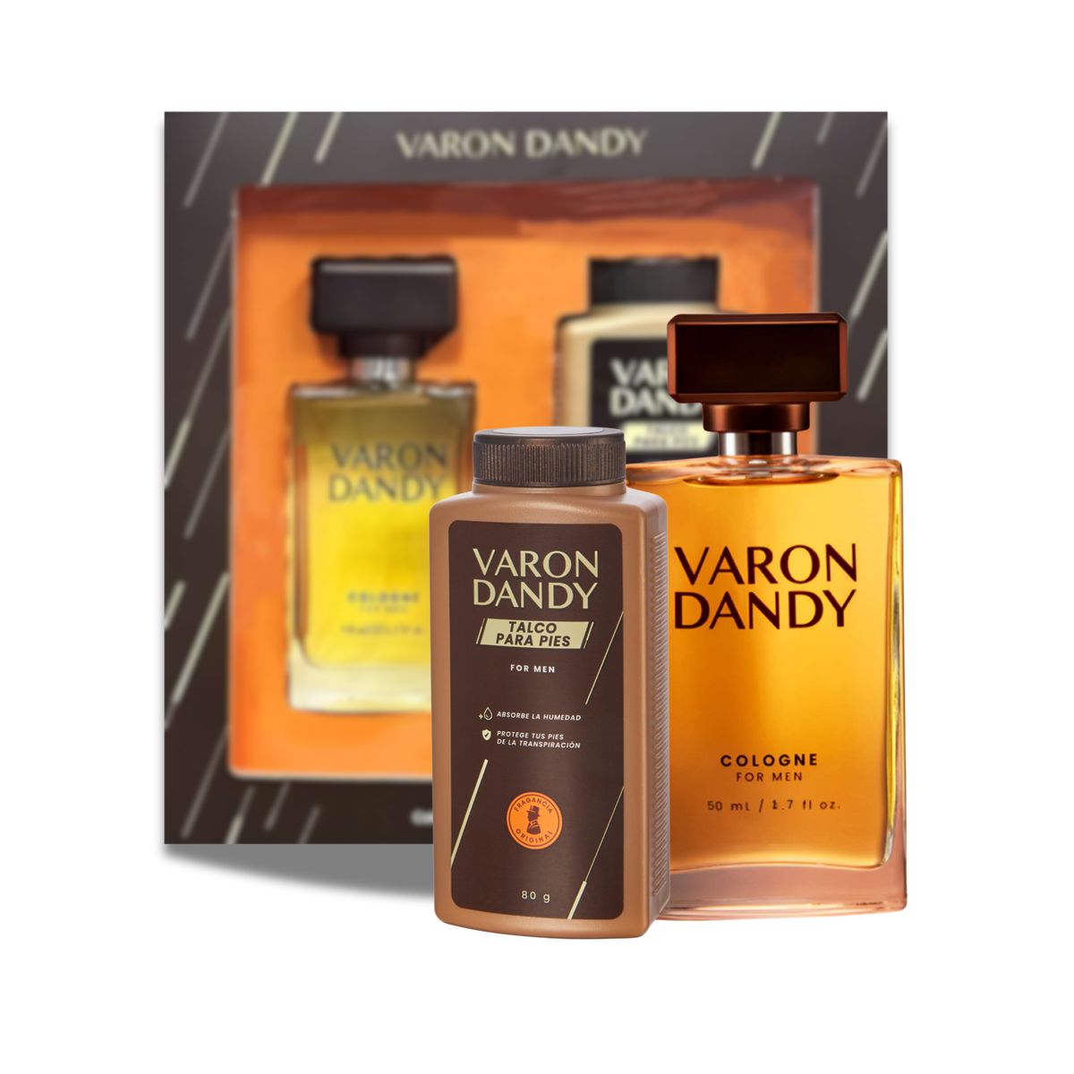 GENERICO - Kit Varon Dandy Colonia 50 ML + Talco para Pies 80 G