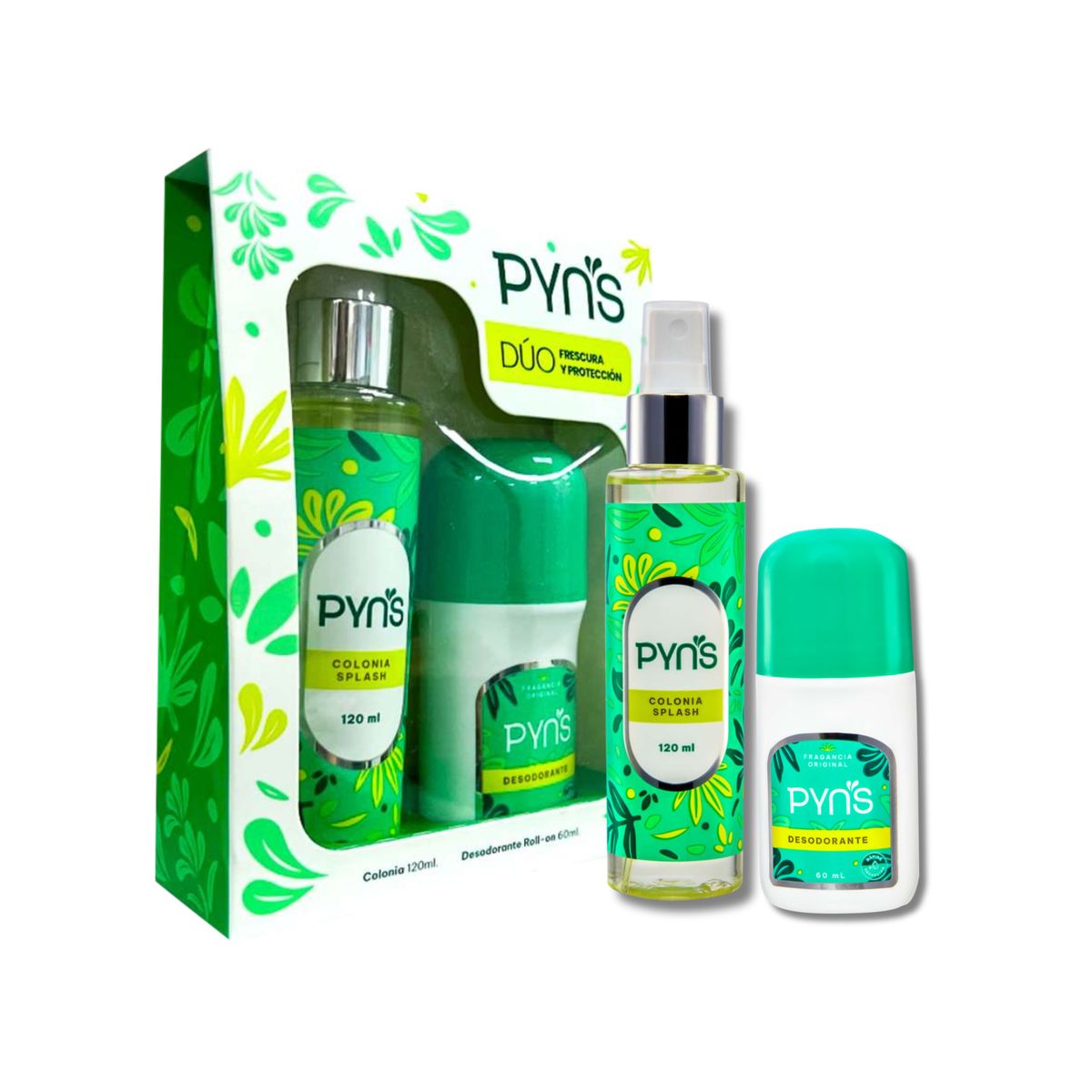 GENERICO - Kit Pyns Colonia 120 ML + Desodorante Roll On 60 ML