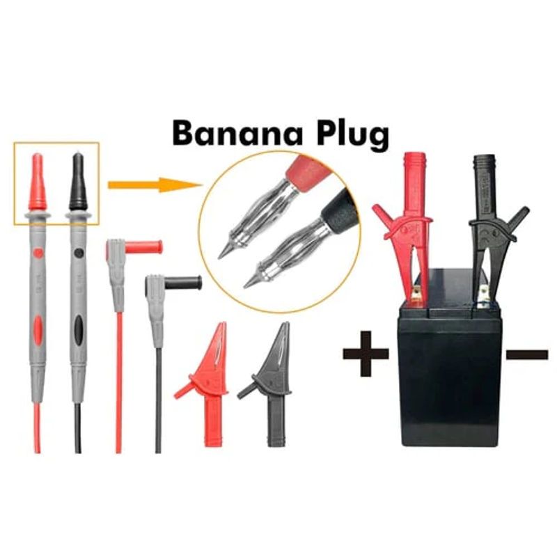 GENERICO - JUEGO DE PINZAS DE COCODRILO Y SONDA DE CABLE DE LÍNEA DE PRUEBA - TL31432