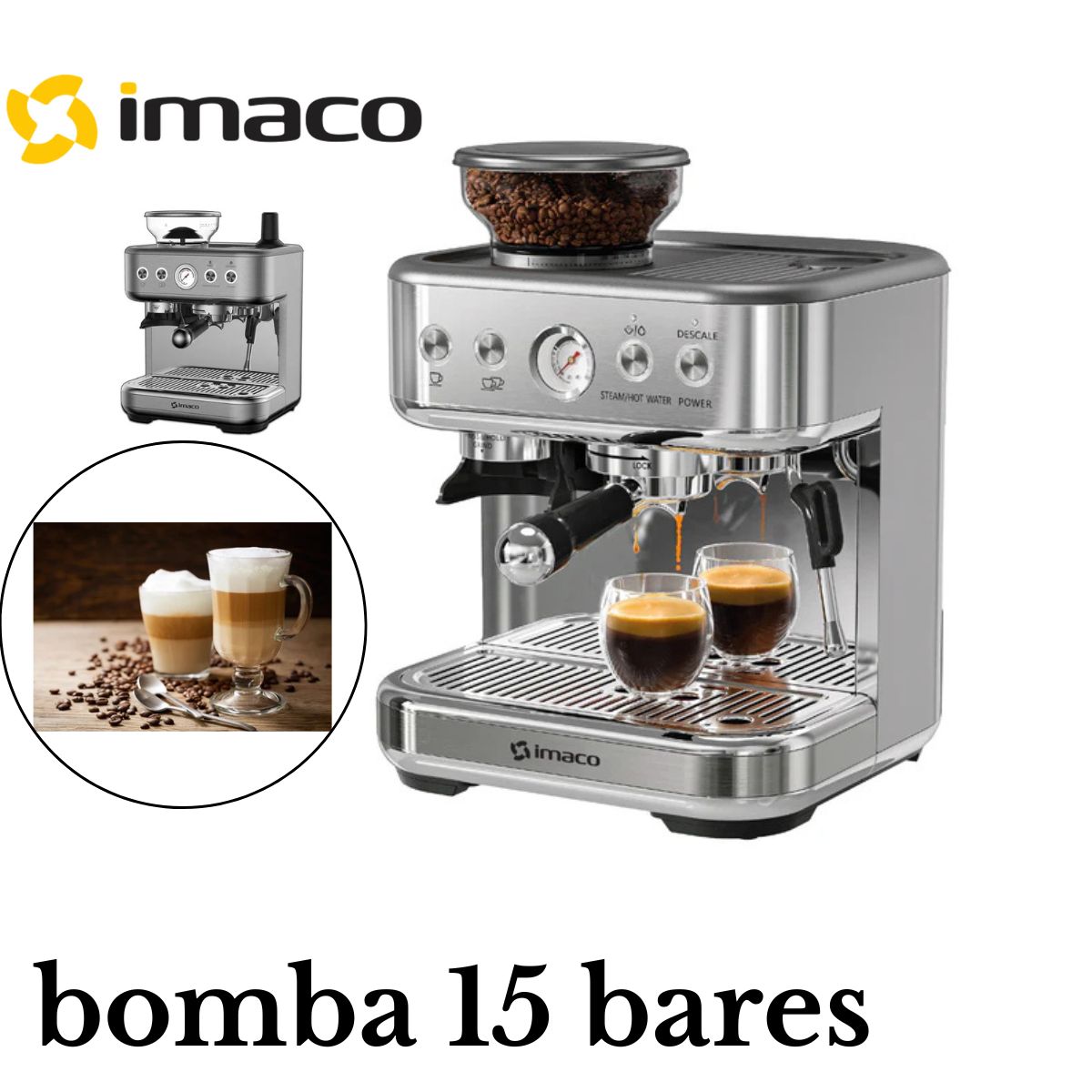 IMACO - Cafetera expresso 15 bares imaco IECMG1570