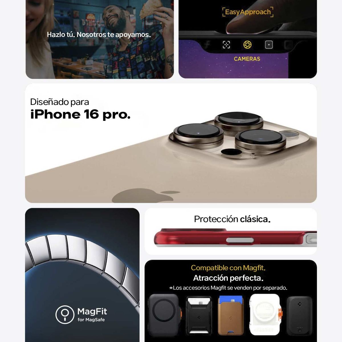 SPIGEN - Case Magsafe Spigen Classic C1 iPhone 16 Pro Rojo