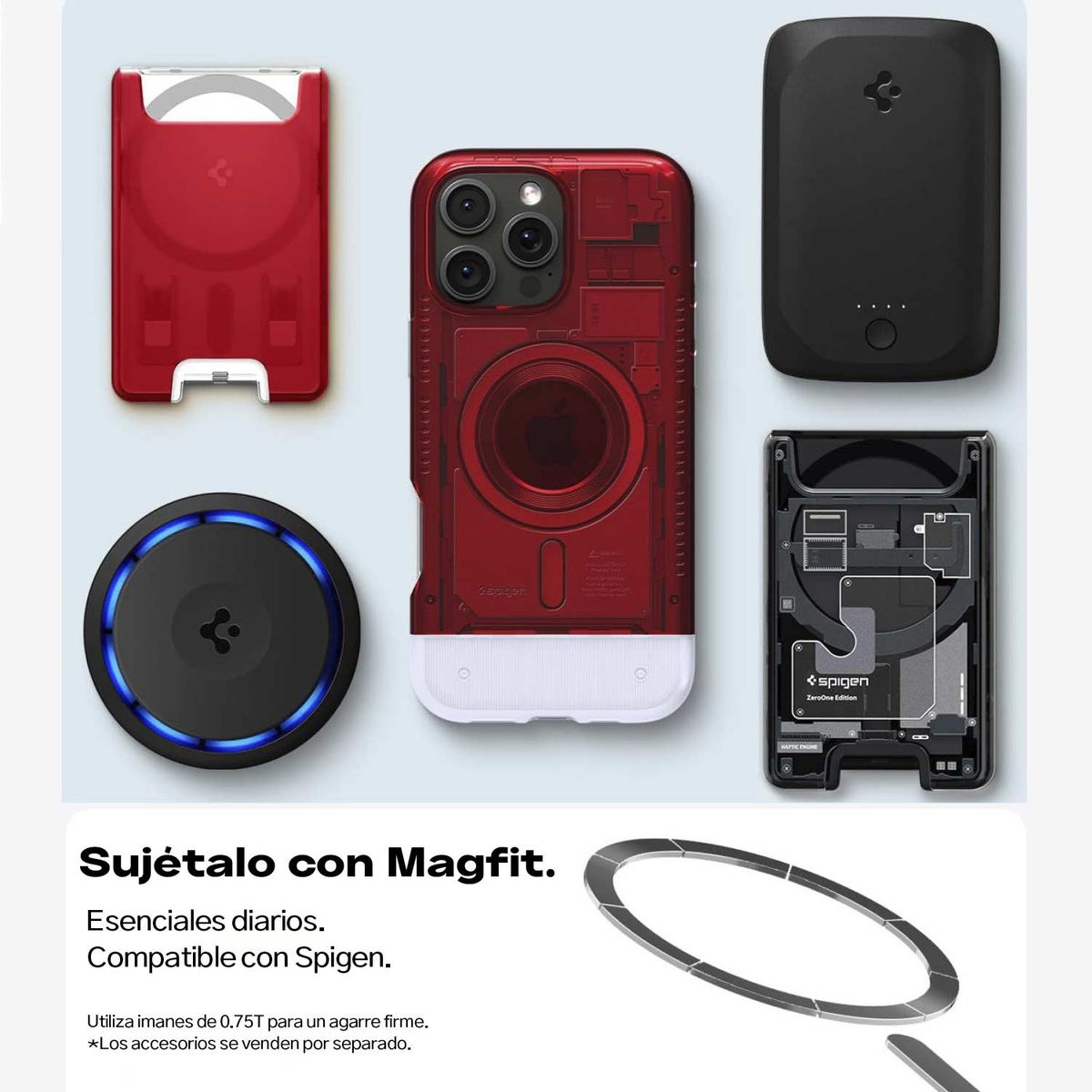 SPIGEN - Case Magsafe Spigen Classic C1 iPhone 16 Pro Rojo