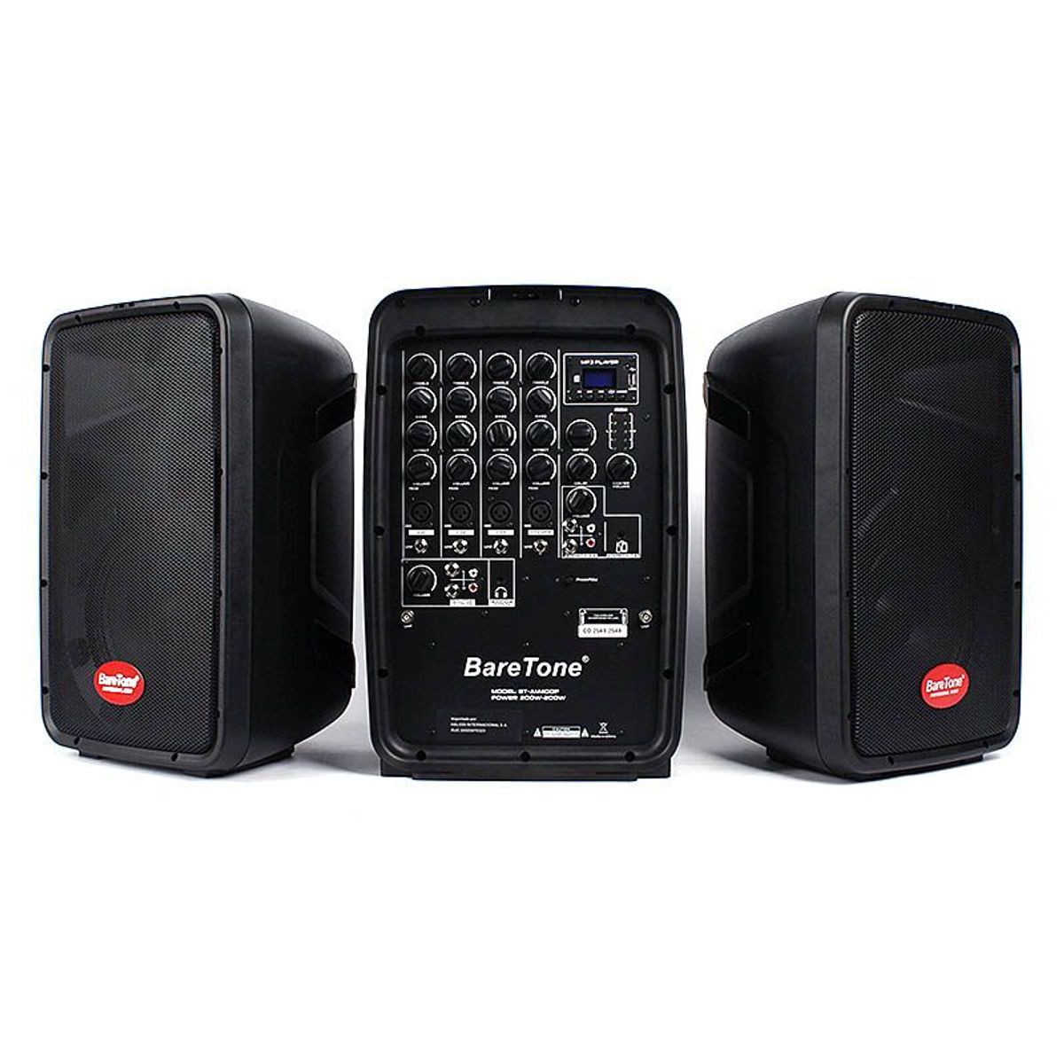 BARETONE - PARLANTE ACTIVO 3 EN 1 BARETONE 8 2UHF 200W 90DB 30OZ PN BT-AM400P