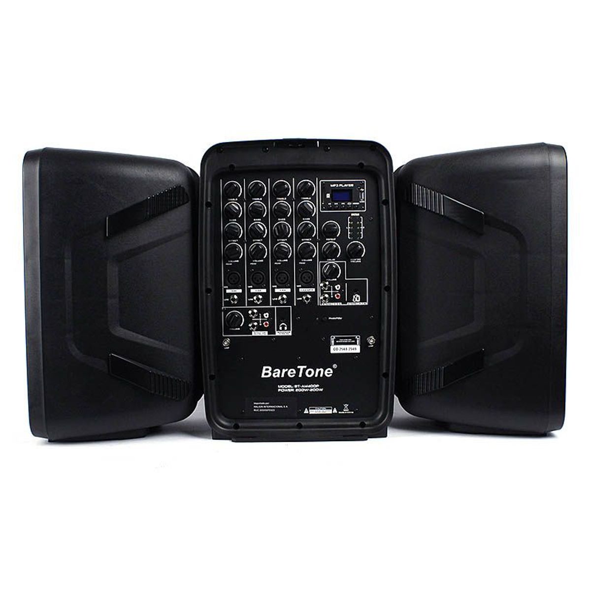 BARETONE - PARLANTE ACTIVO 3 EN 1 BARETONE 8 2UHF 200W 90DB 30OZ PN BT-AM400P