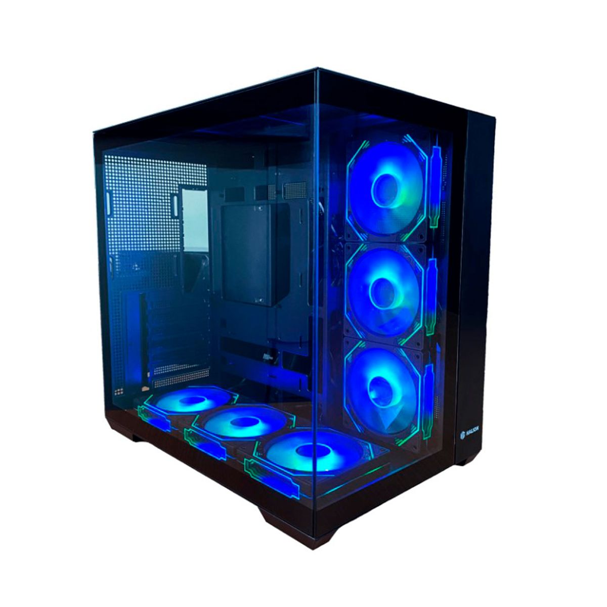 HALION - CASE ATX HALION FISH TANK USB AUDIO 6X12CM ARGB PN FISH TANK C708-BK