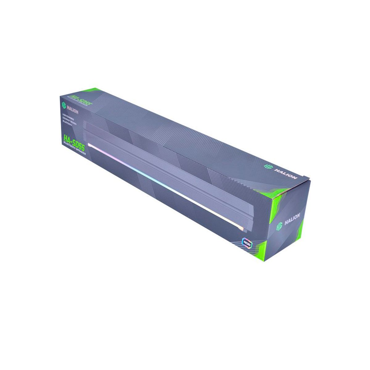 HALION - PARLANTE HALION USB LUCES RGB BLUETOOTH TF CRV RMS 5W X 2 PN HA-SD55