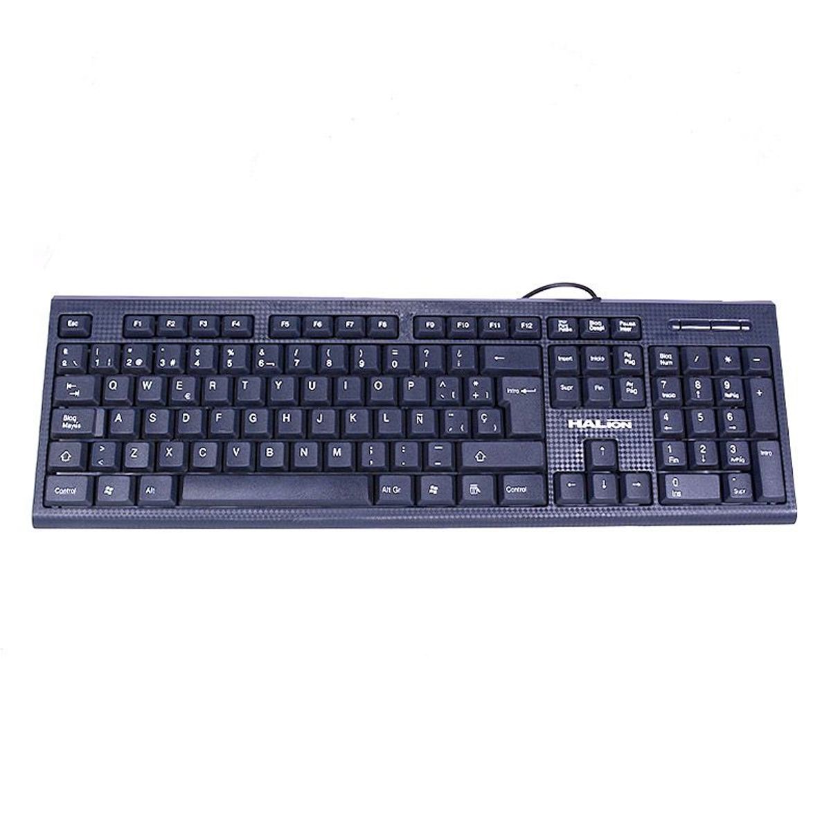 HALION - TECLADO USB STANDARD HALION 105 TECLAS COLOR NEGRO  PN HA-K390