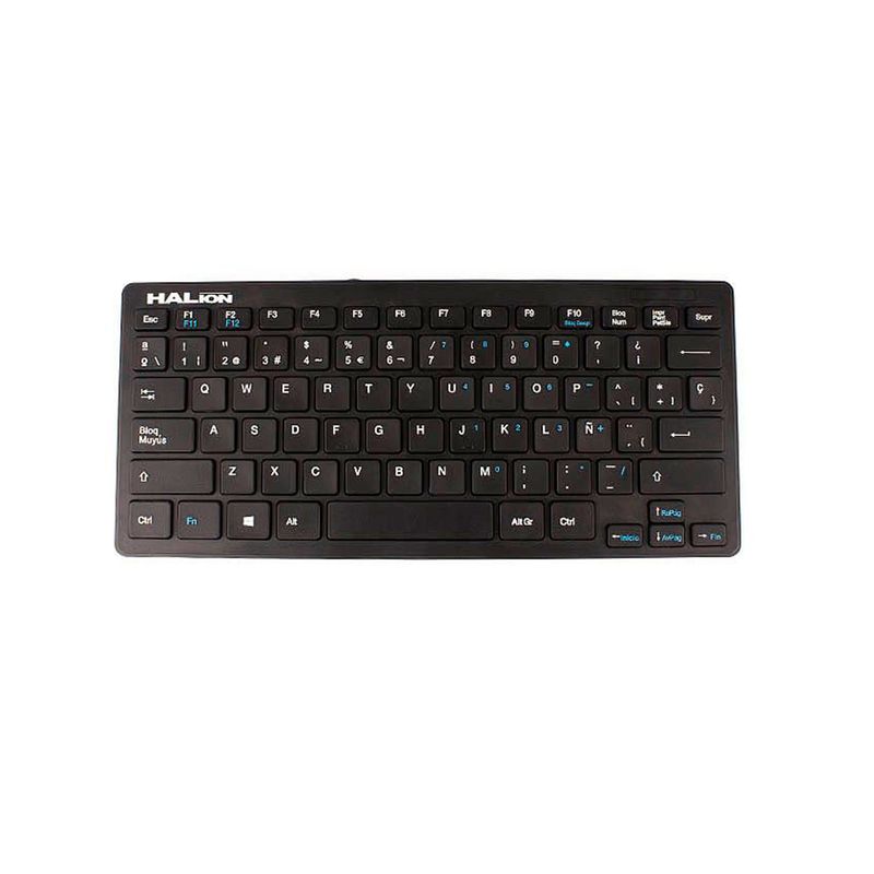 HALION - TECLADO MINI USB HALION USB COLOR NEGRO 78 TECLAS PN HA-K126