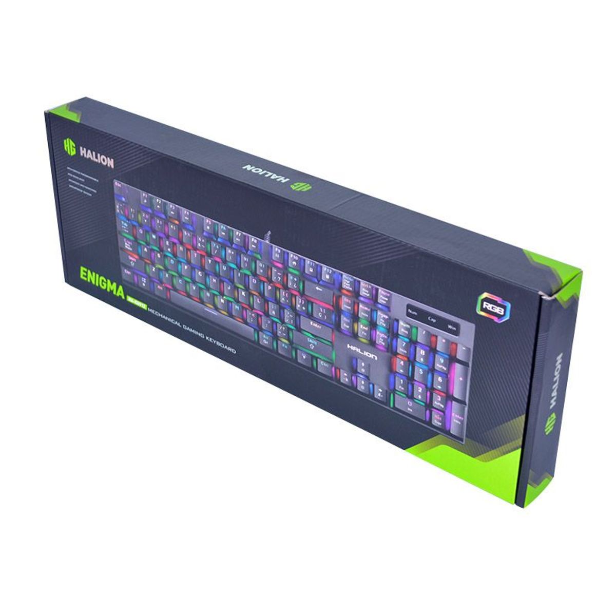 HALION - TECLADO GAMER HALION ENIGMA 104 TECLAS USB COLOR NEGRO PN HA-KG912
