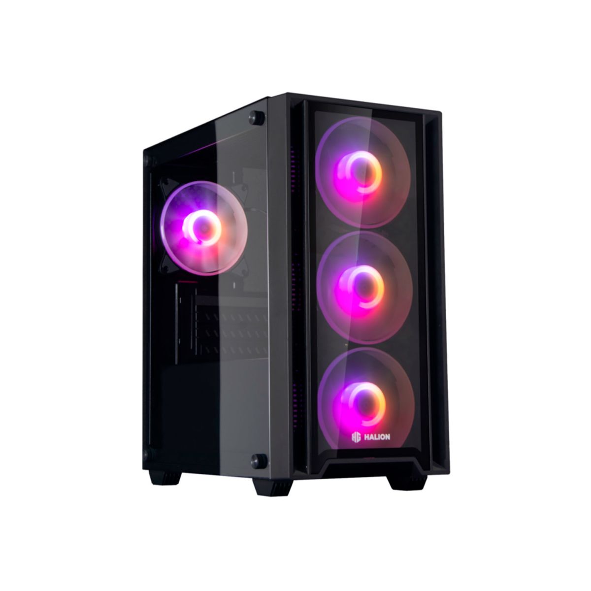 HALION - CASE GAMER HALION RAGNAROK 3COOLER 120MM RGB NEGRO P-N RAGNAROK 320