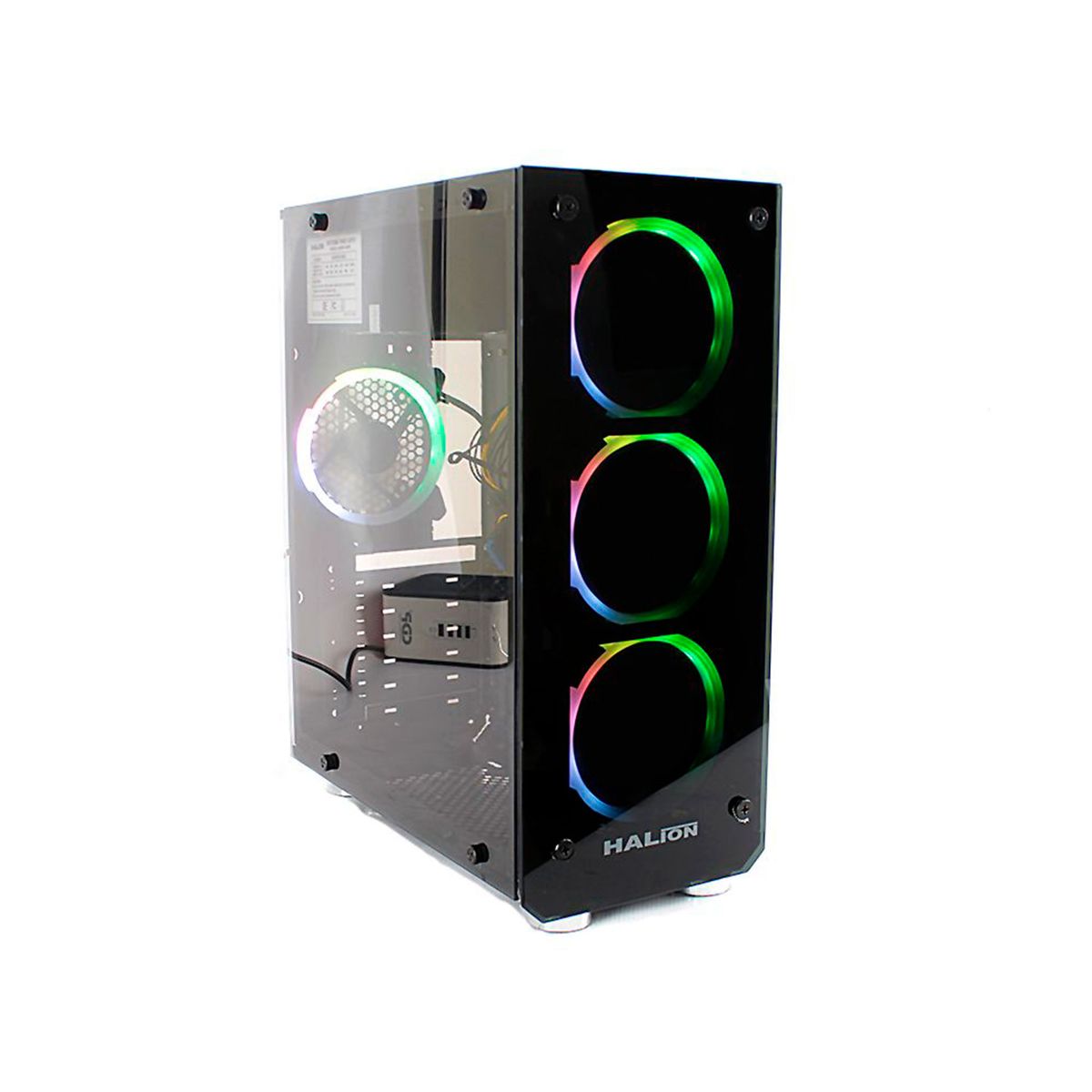 HALION - CASE GAMER HALION SPARTA 842 500W 3 COOLER 120MM RGB P-N SPARTA 842