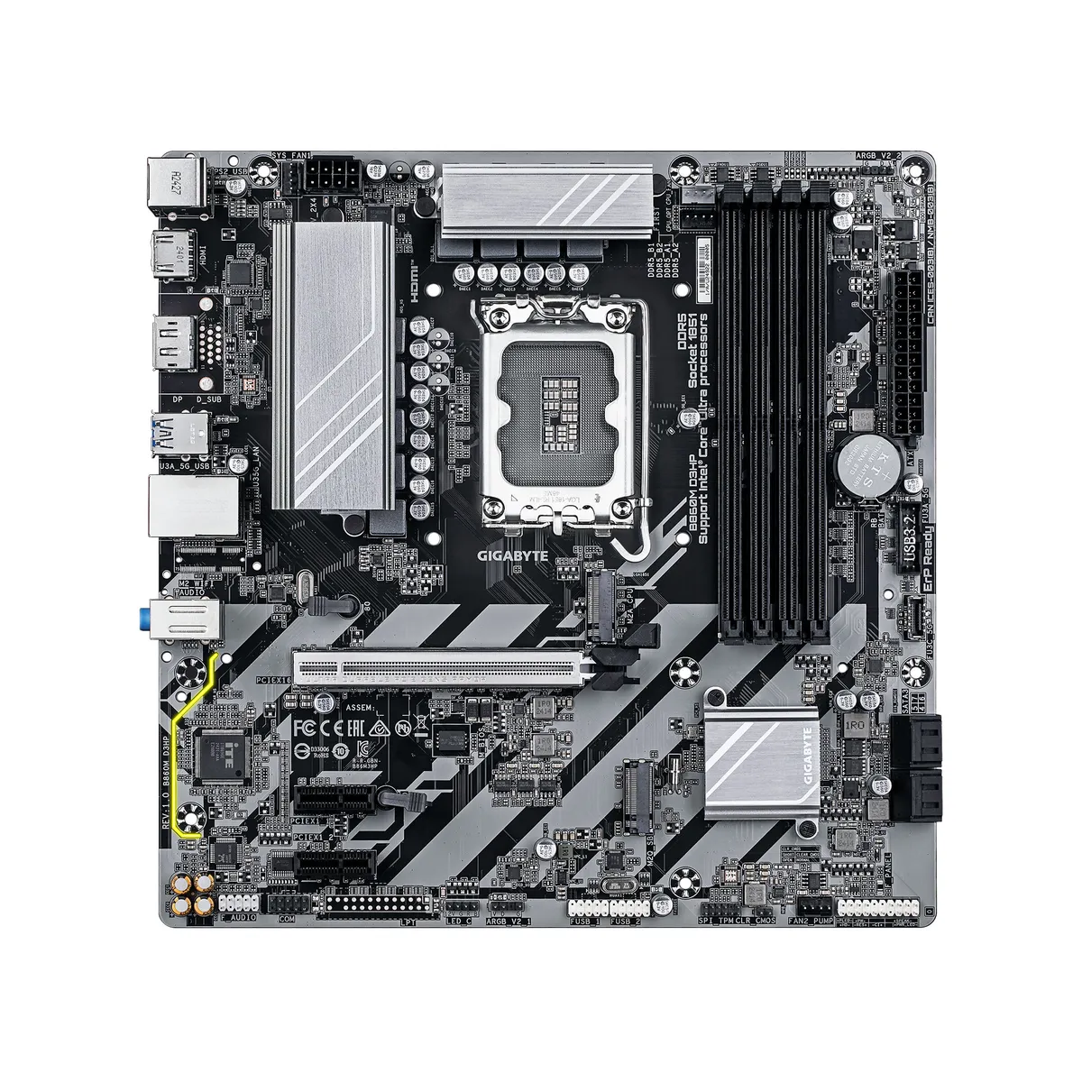 GIGABYTE - PLACA MADRE GIGABYTE B860M D3HP ATX  DDR5 DIMM LGA1851 PN B860M D3HP