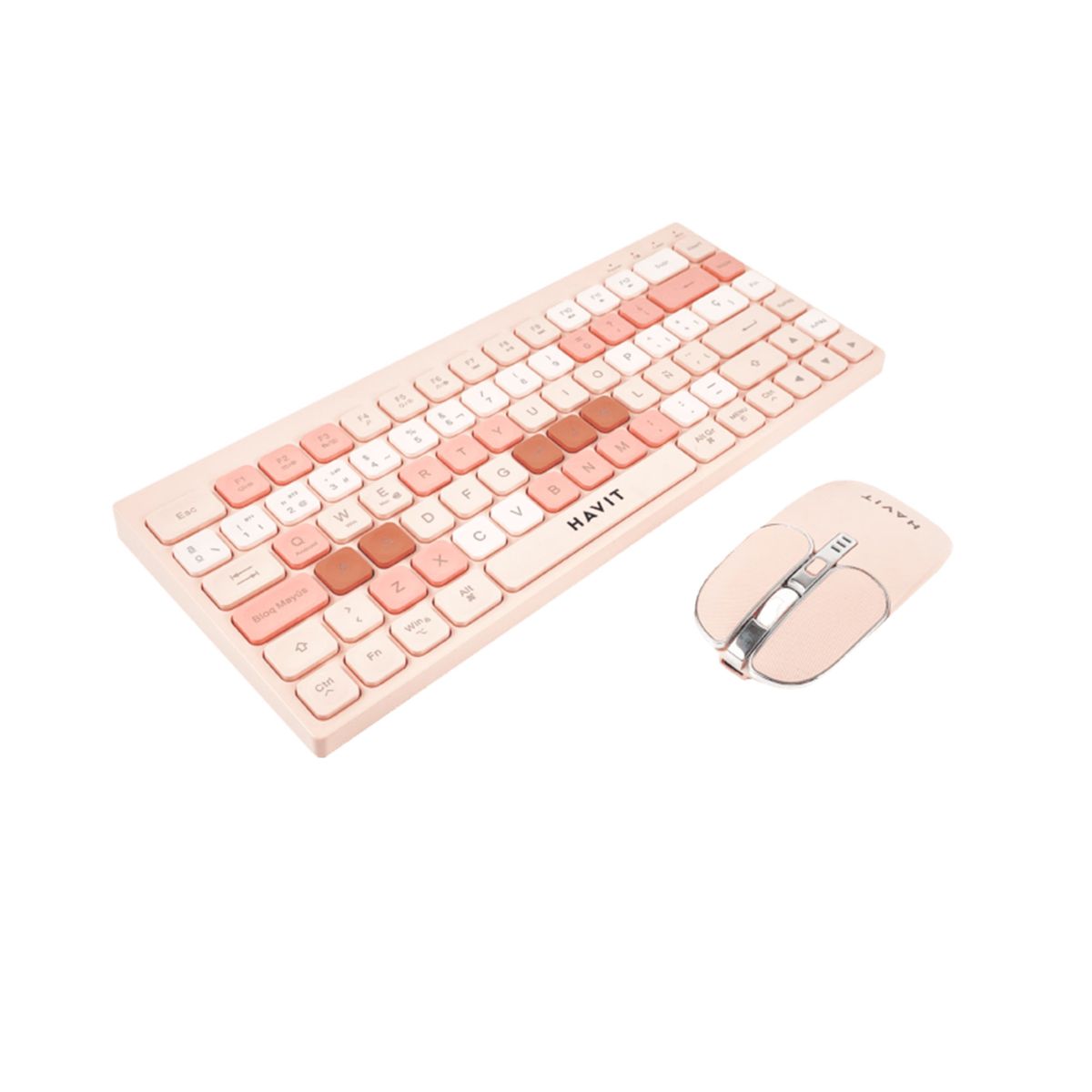 HAVIT - KIT TECLADO Y MOUSE HAVIT 24GHZ 1000DPI COLOR ROSA PN KB831WB-SP