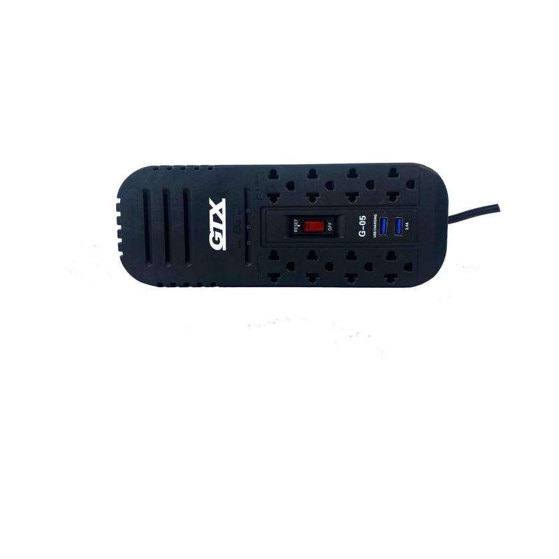 GT - ESTABILIZADOR GTX G-05 USB 8SALIDAS 1200VA 60HZ NEGRO P-N GTX G-05