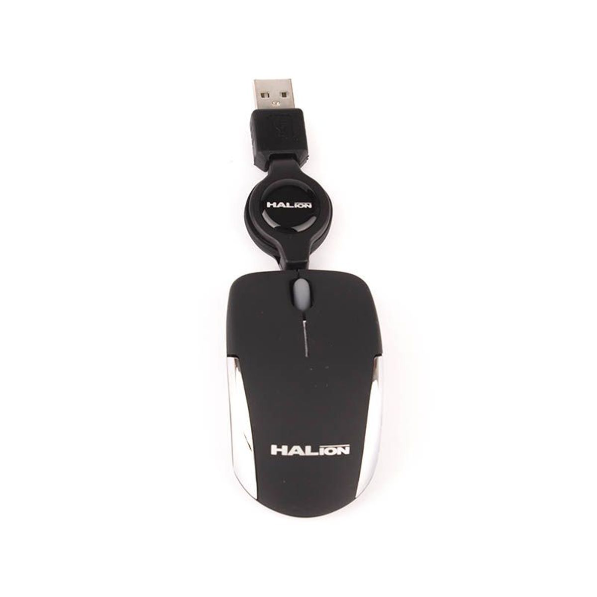 HALION - MOUSE USB MINI HALION HERMES HA-M1858 RETRACTIL NEGRO PN HA-M1858-BK