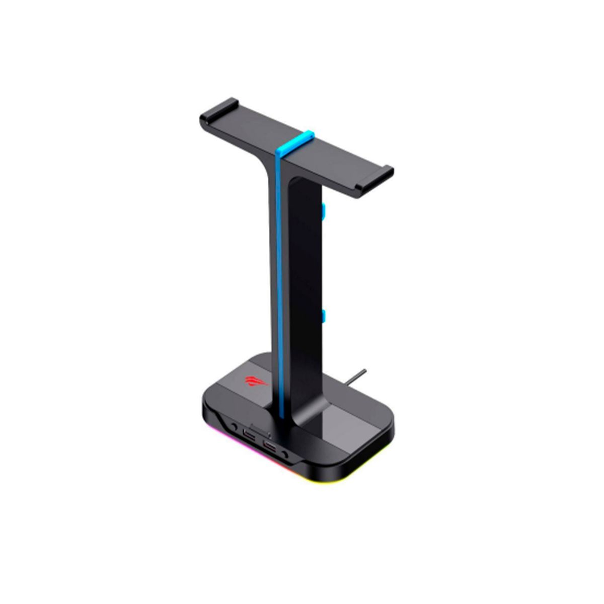 HAVIT - SOPORTE HEADSET STAND TH-650 RGB 2 ENTRADAS USB 20