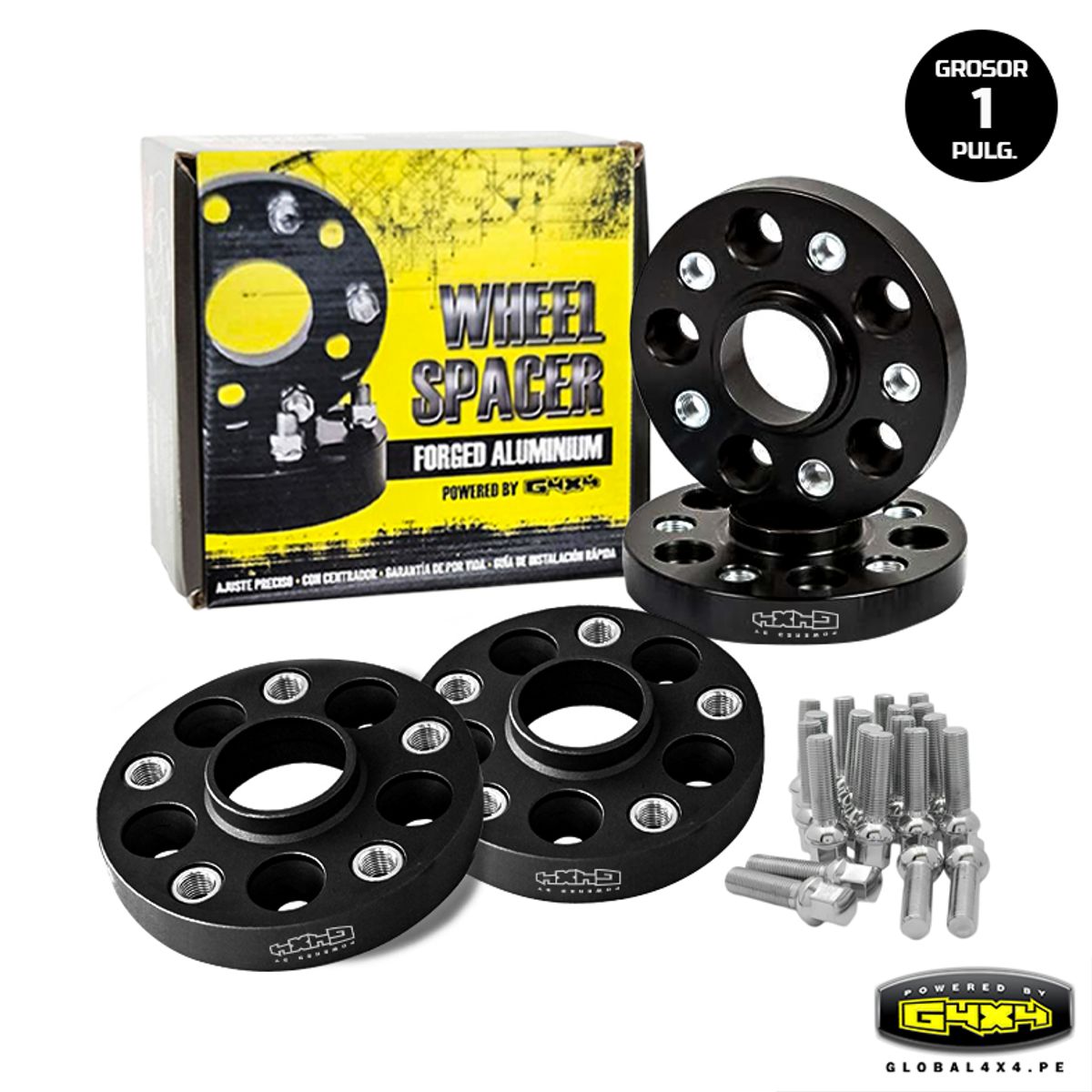 POWERED BY G4X4 GLOBAL 4 X 4 PE - Espaciadores 1 pulg de aluminio y centrador para Mercedes Benz