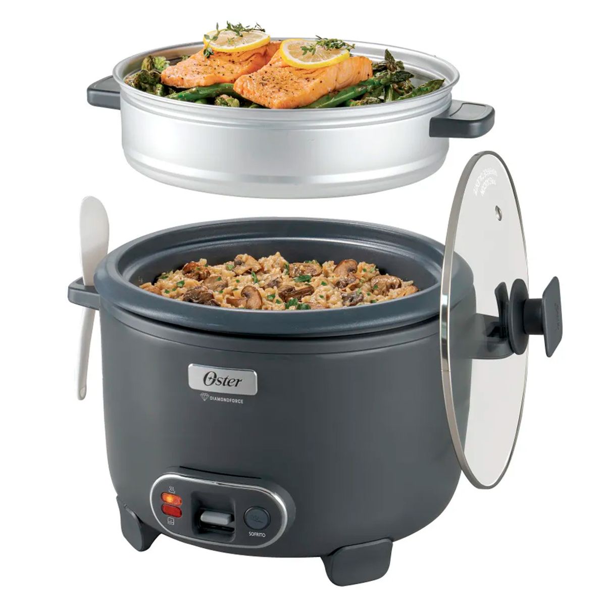 OSTER - Olla Arrocera de 2.6 Lts Oster Funcion Sofrito con Vaporera CKSTRC15DFSKE