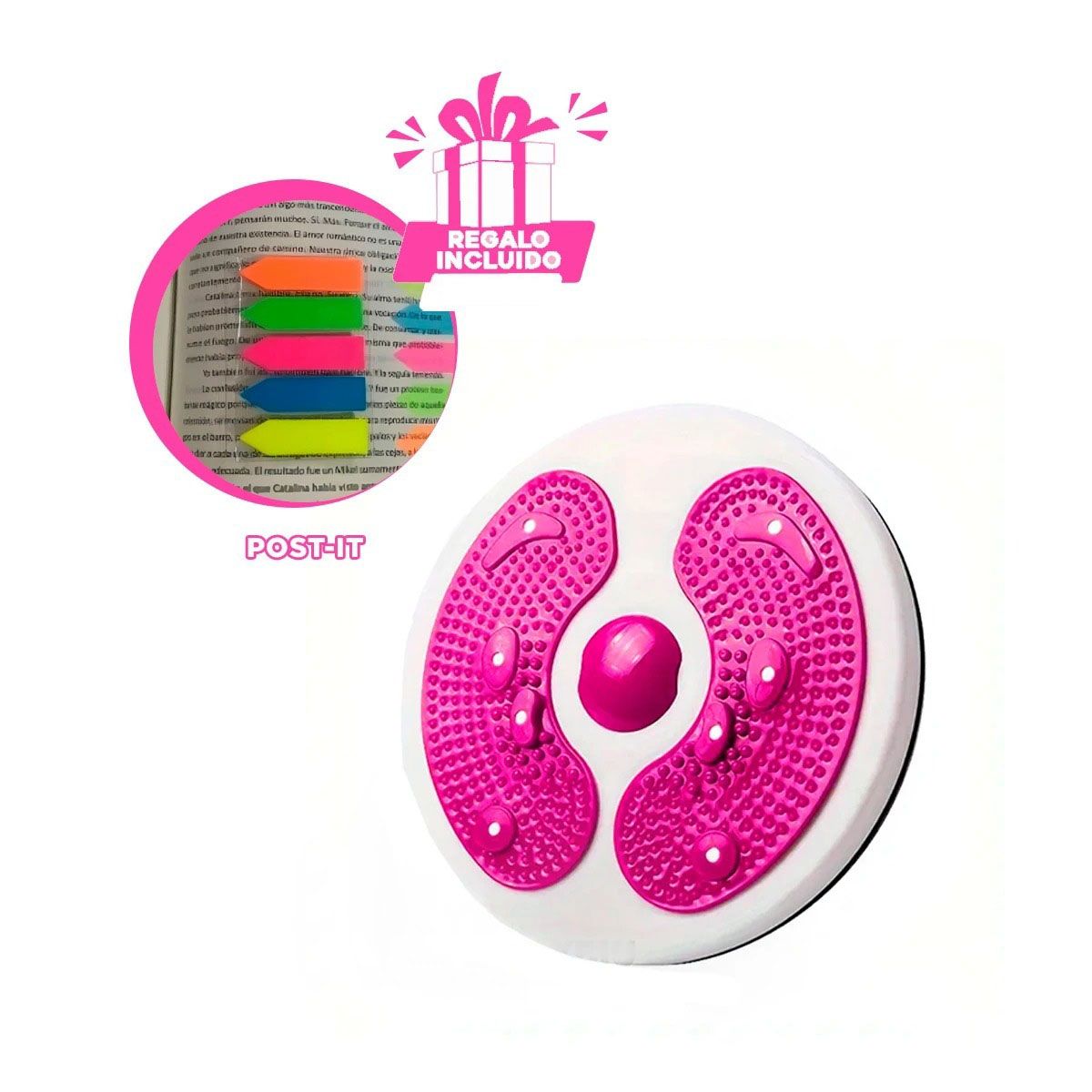 GENERICO - Pack12 Soporte para Ejercicio Rosado Y+Banderitas Adhesivas