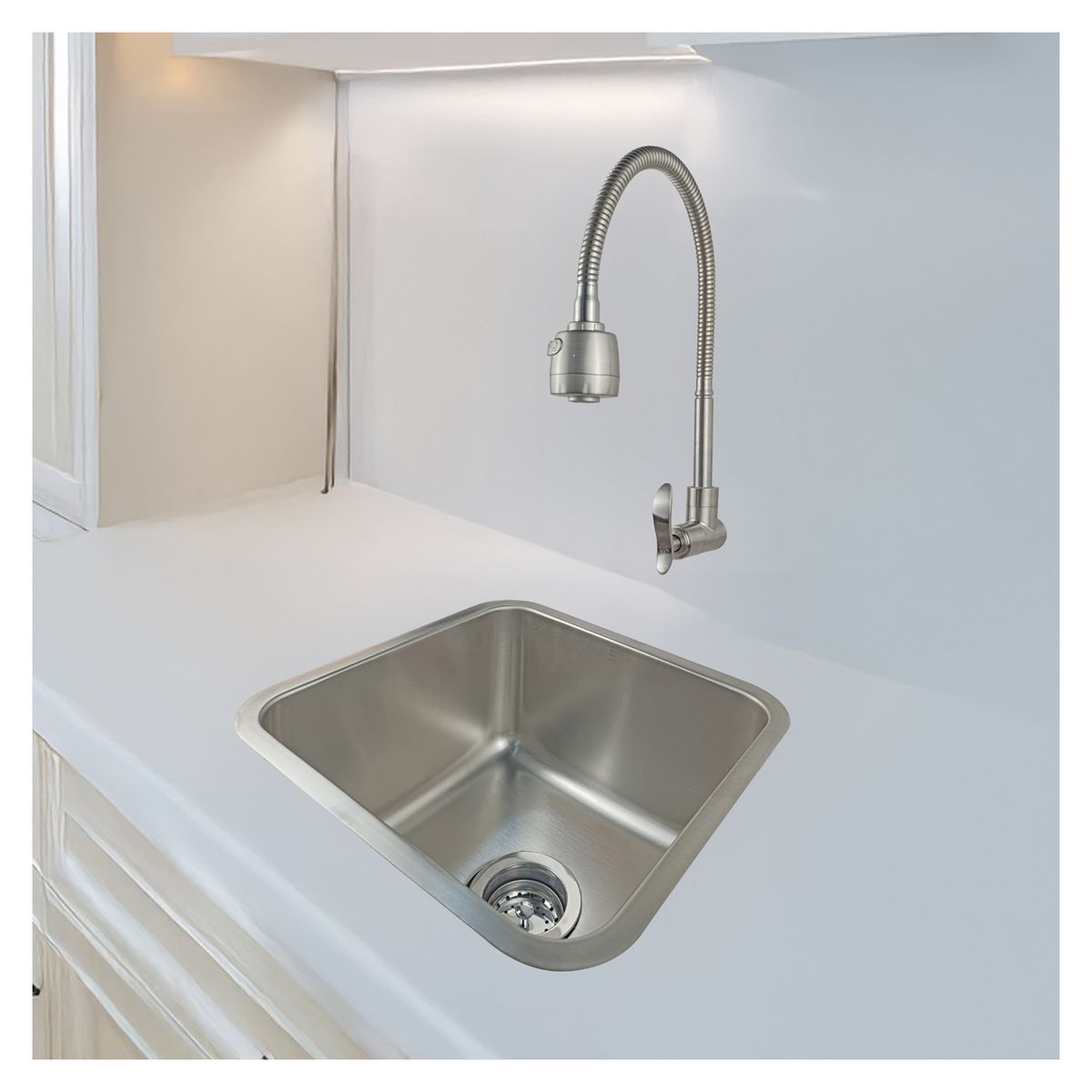 STONE - LLAVE DE COCINA A LA PARED LAURENT STWS-03 SATINADO STONE