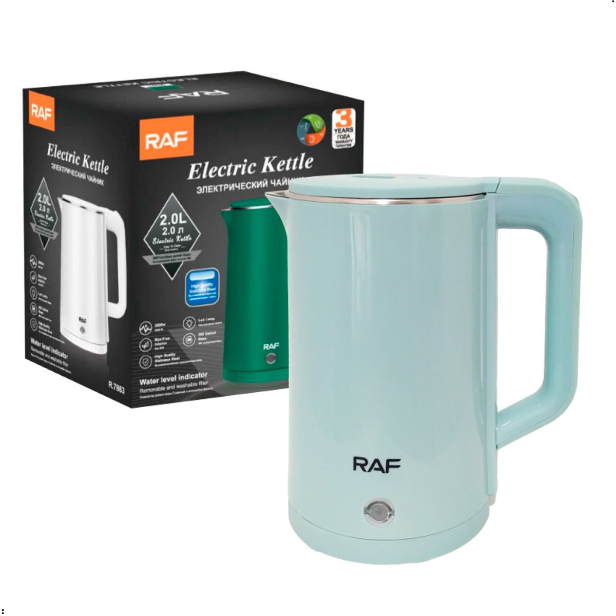 RAFF - Hervidor Eléctrico Raf R.7863 De 2 Litros 2000w Celeste