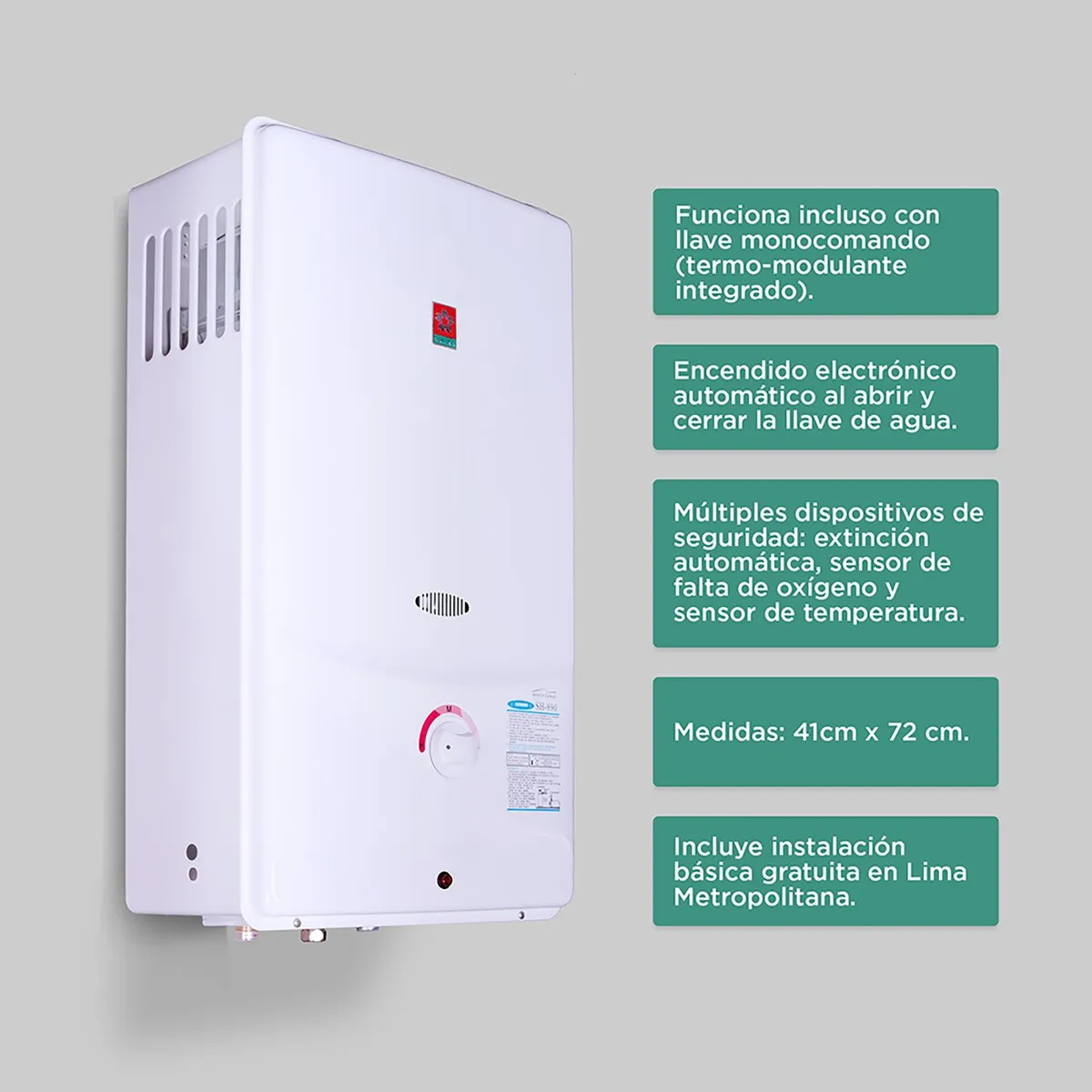 SAKURA - Calentador a Gas Sakura SH-890 13 lt